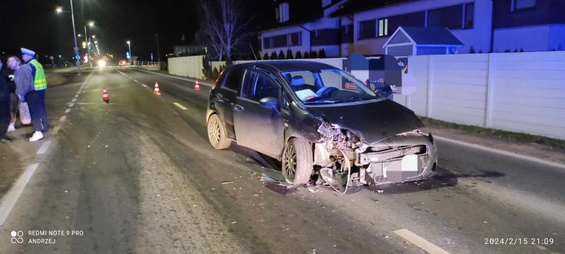 Zderzenie samochodów na ulicy Dobroszyckiej