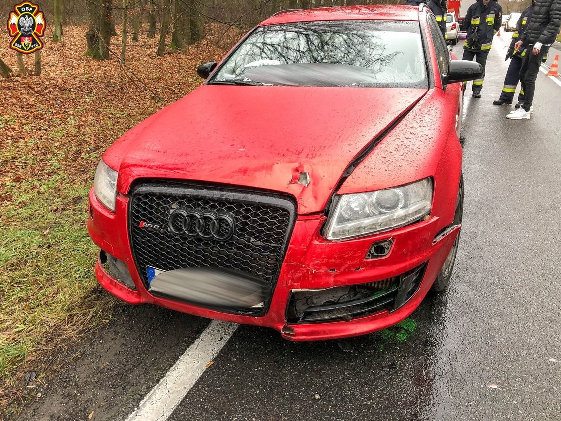 Zderzyły się audi i dacia