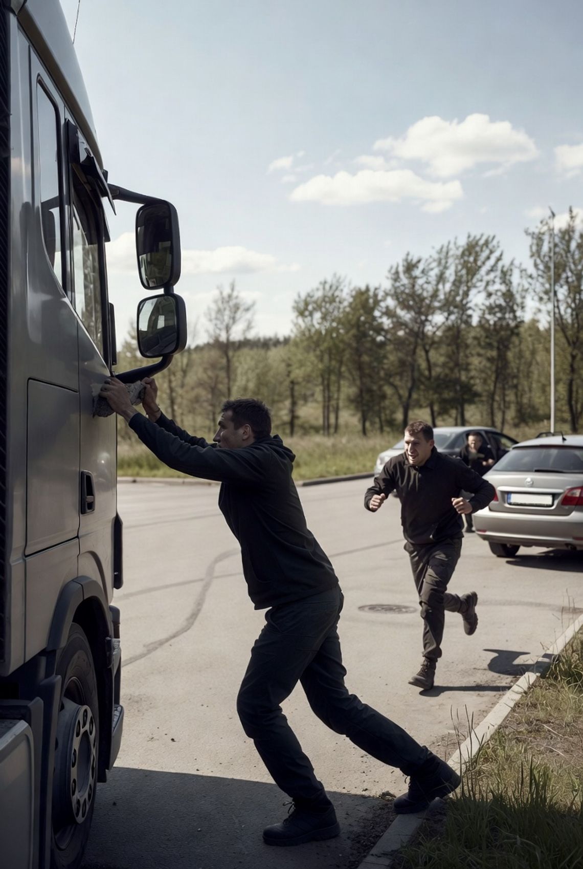 Złodziej na MOP - wybił szybę, zabrał saszetkę i uciekł z piskiem opon – monitoring wszystko nagrał