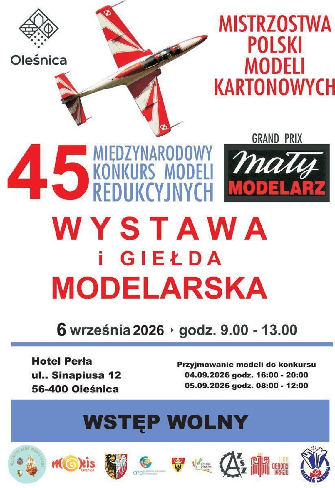 Zmiana lokalizacji! 45. Oleśnicki Konkurs Modelarski przeniesiony do hotelu „Perła”