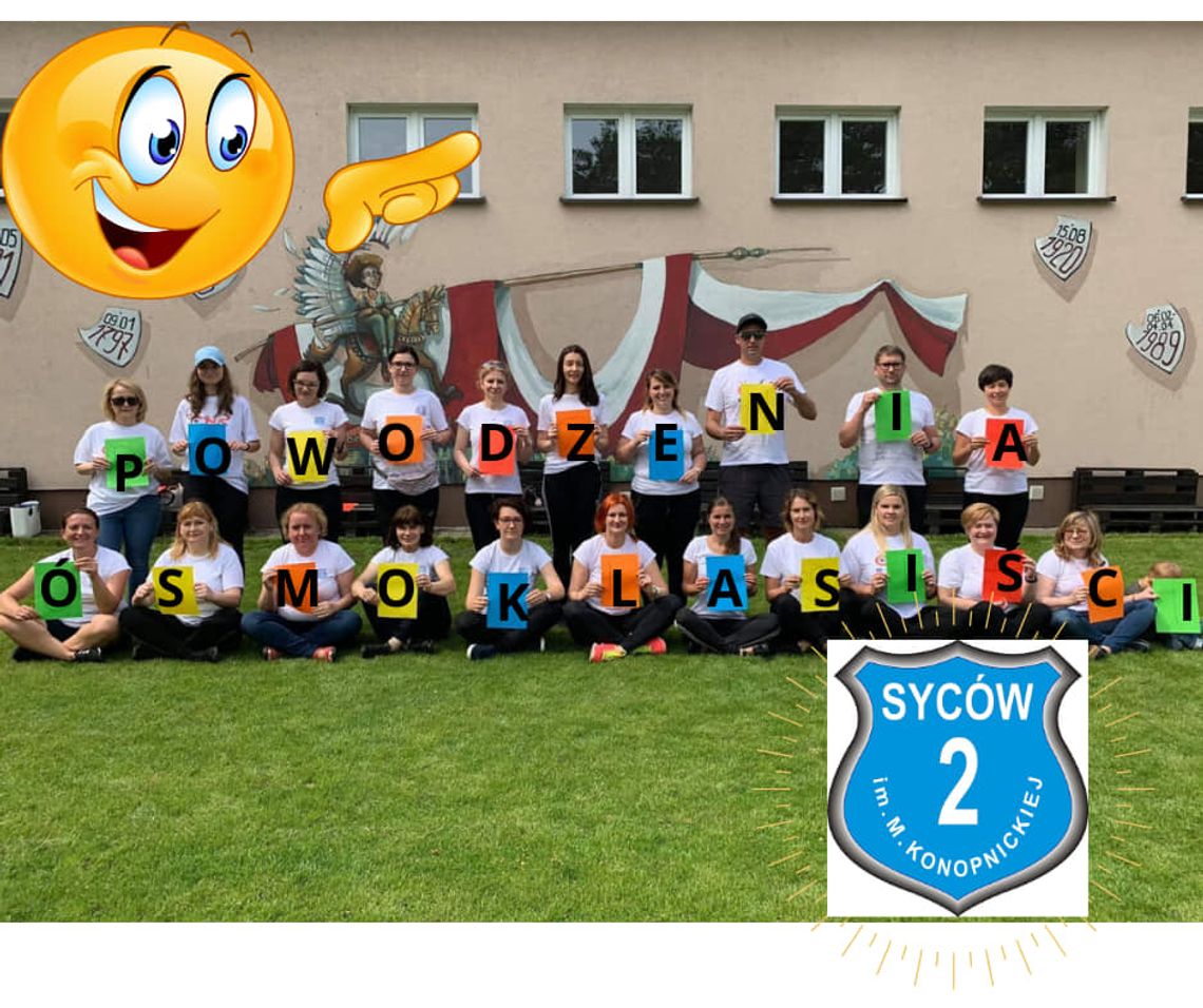 Życzenia dla ósmoklasistów od nauczycieli SP2 w Sycowie