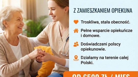 Firma oferuje opiekę seniora z zamieszkaniem Firma oferuje opiekę seniora z zamieszkaniem