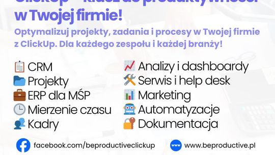 Konsultant ClickUp wdrożenie CRM i zarządzanie projektami Konsultant ClickUp wdrożenie CRM i zarządzanie projektami