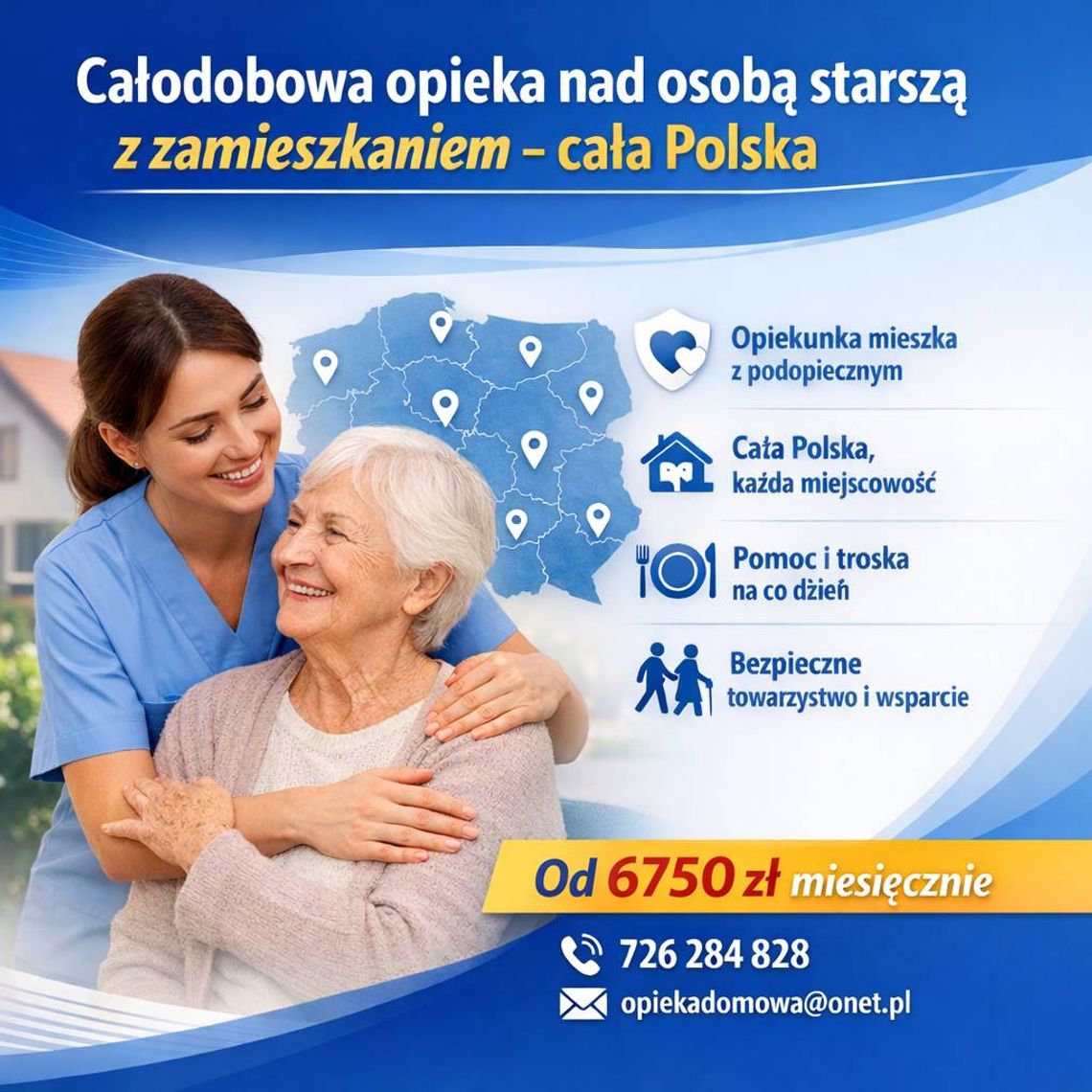 Opieka nad osobą starszą z zamieszkaniem - cała Polska - Zamów OPIEKĘ, opieka domowa z zamieszkaniem