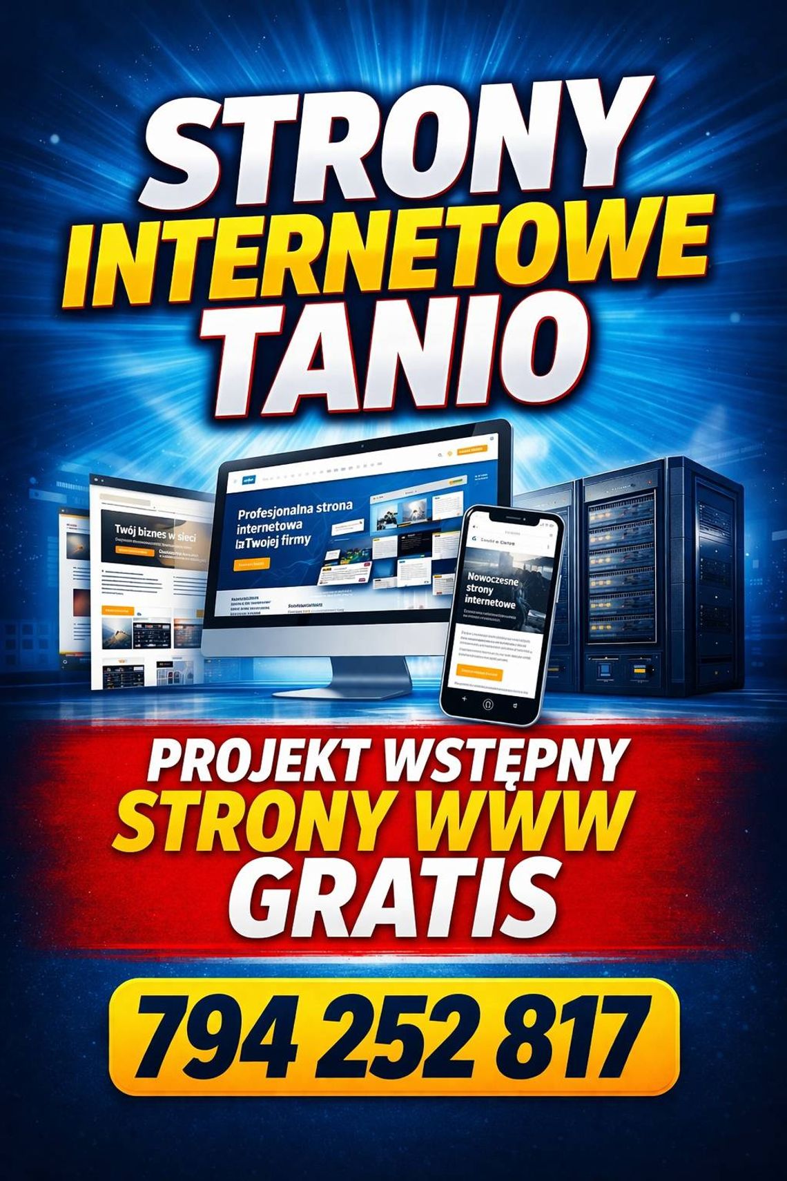 Strony WWW TANIO + projekt wstępny za darmo