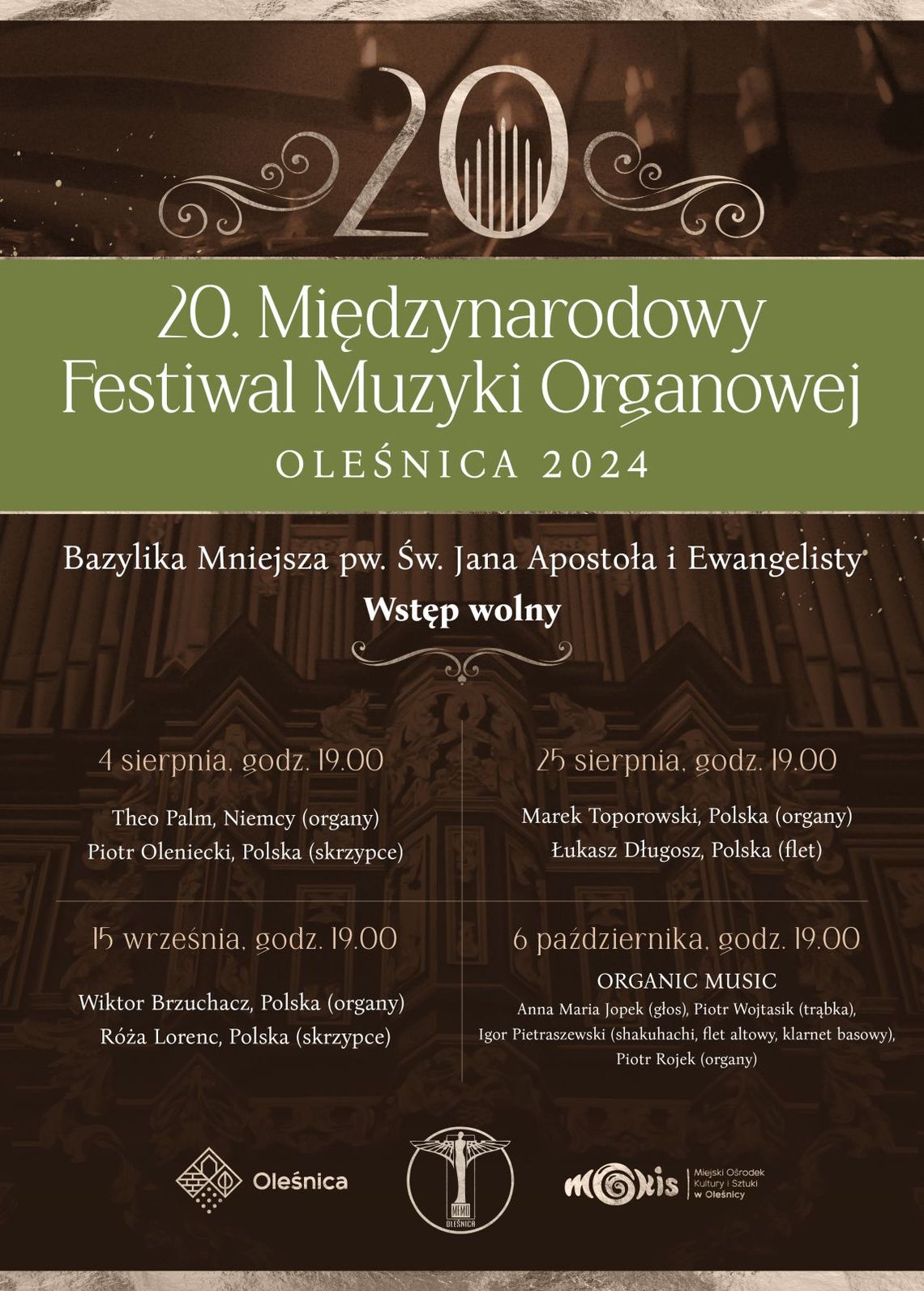 20. Międzynarodowy Festiwal Muzyki Organowej 20. Międzynarodowy Festiwal Muzyki Organowej