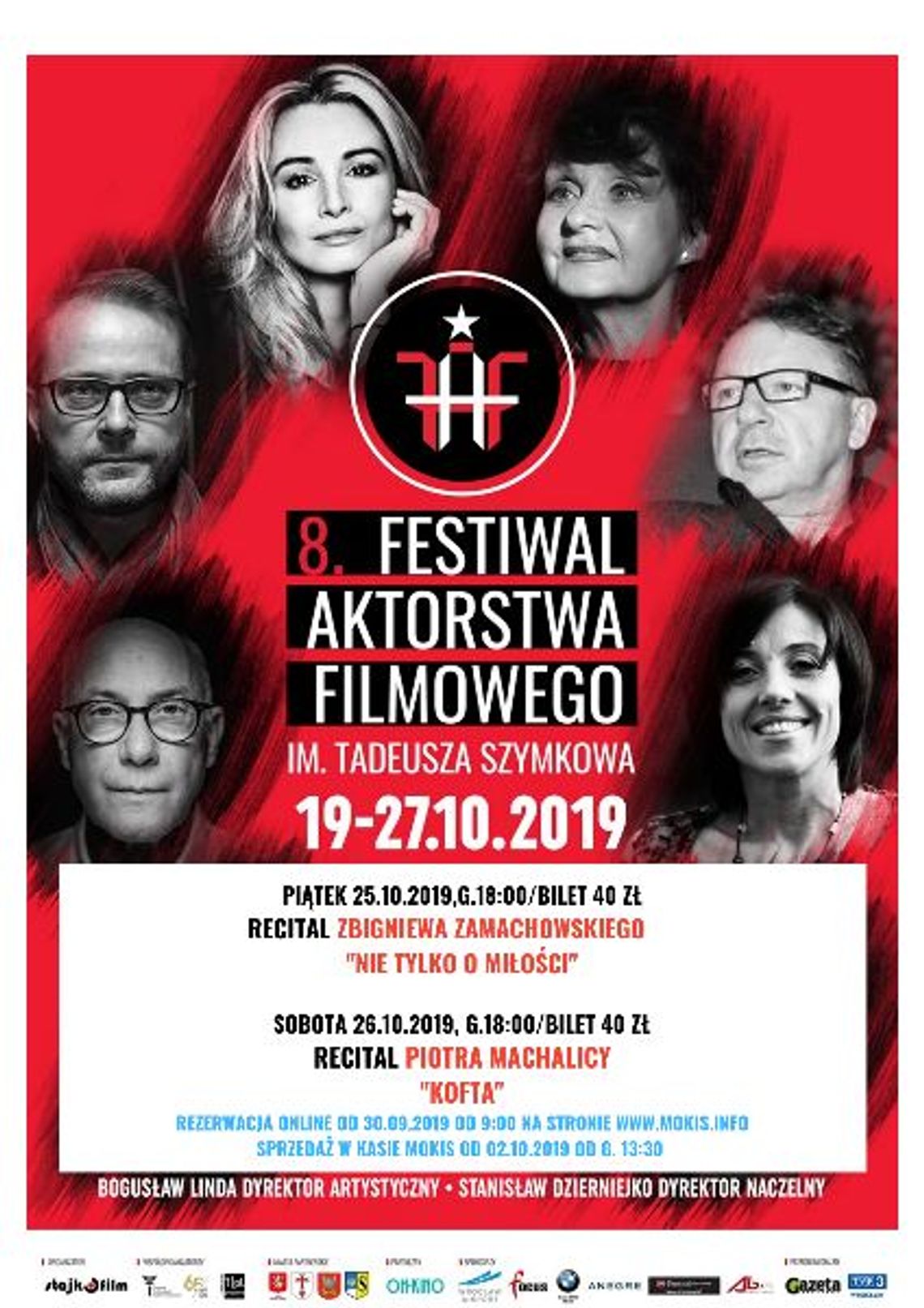 8. FESTIWAL AKTORSTWA FILMOWEGO IM. TADEUSZA SZYMKOWA – 25-26.10.2019