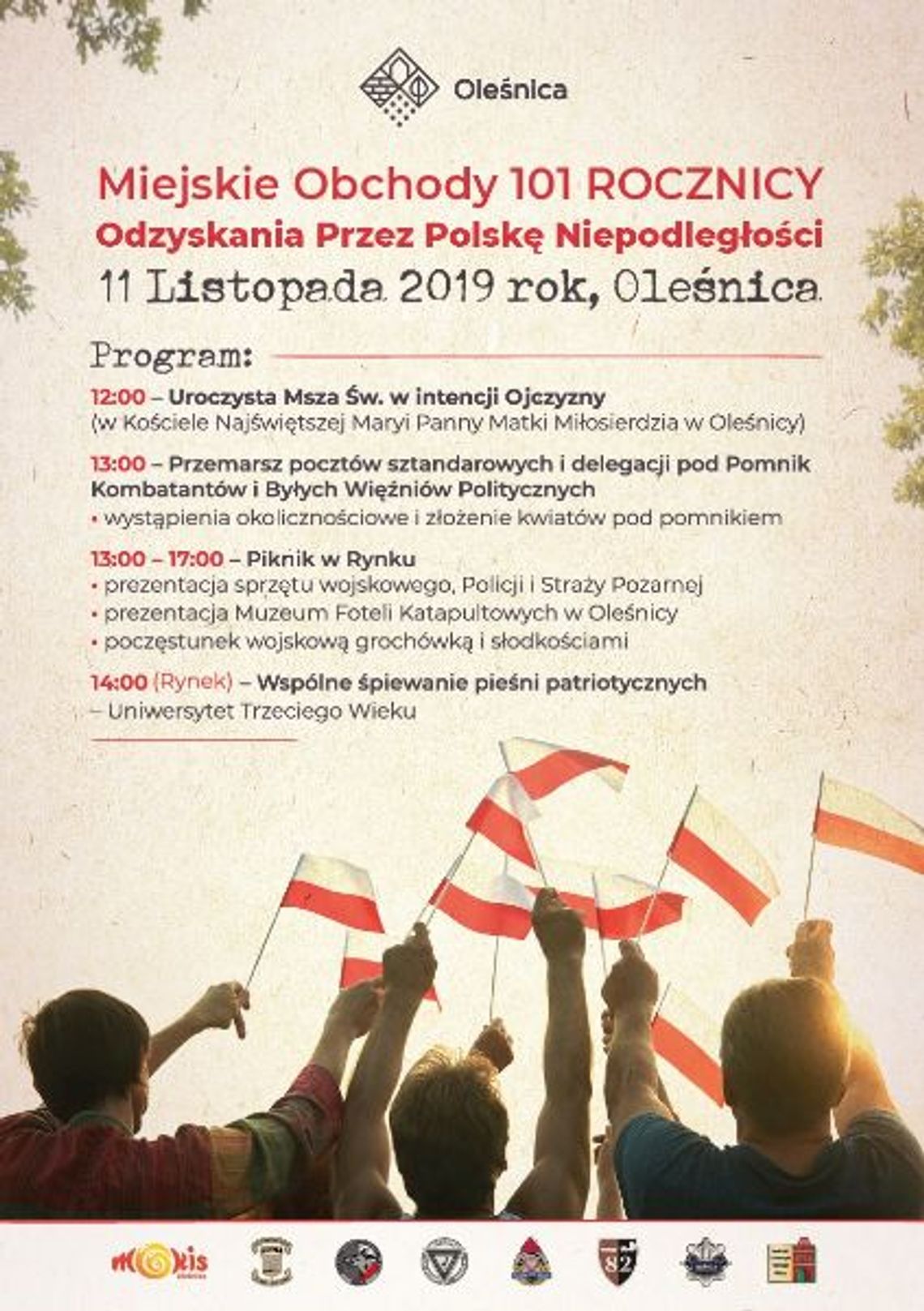 Miejskie obchody 101 rocznicy Odzyskania Przez Polskę Niepodległości