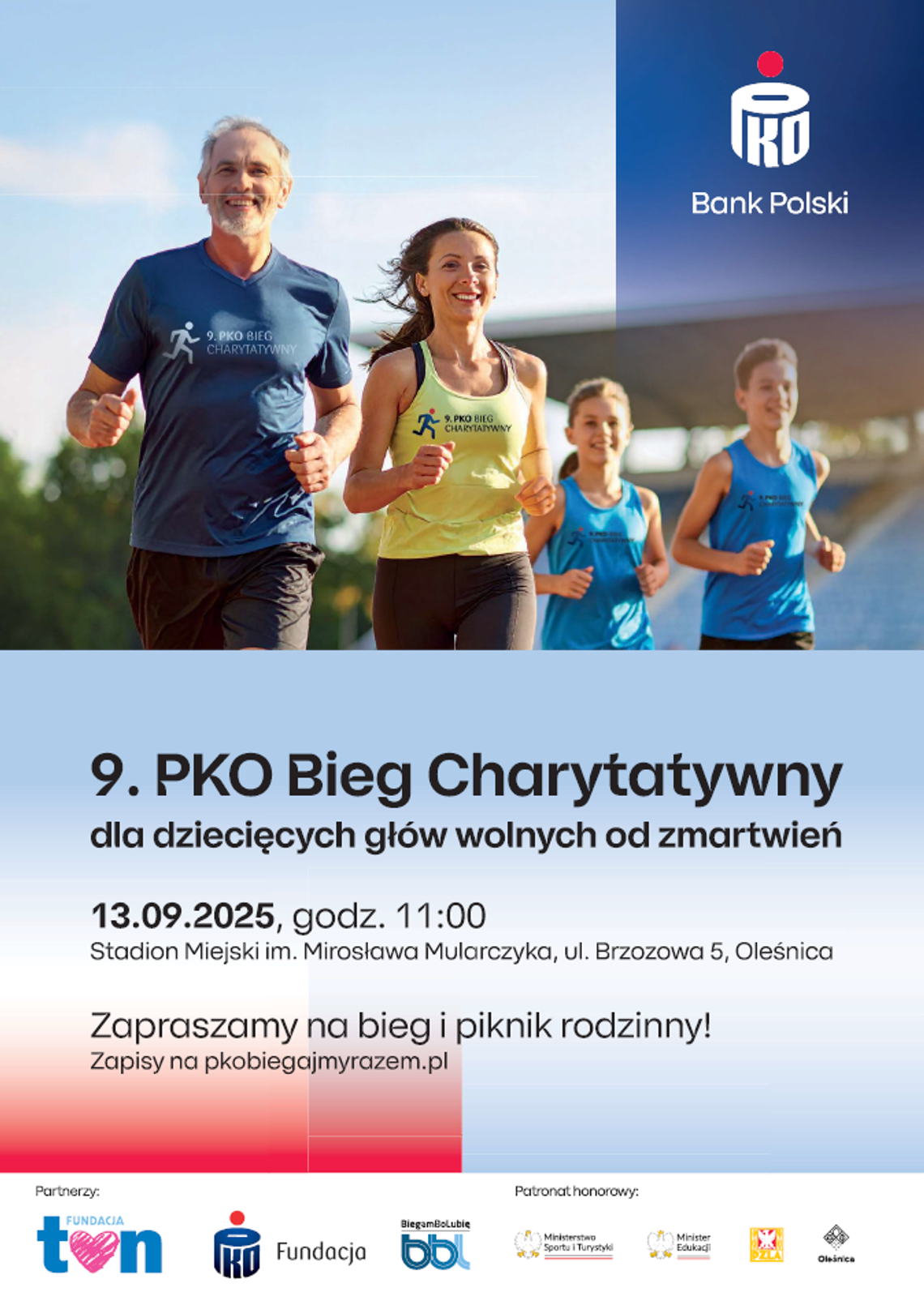 Zapraszamy na 9. Bieg Charytatywny PKO Banku Polskiego S.A.