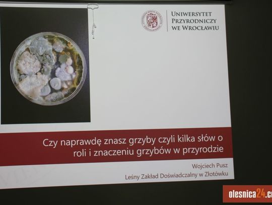 Wykład o grzybach w Nadleśnictwie Oleśnica