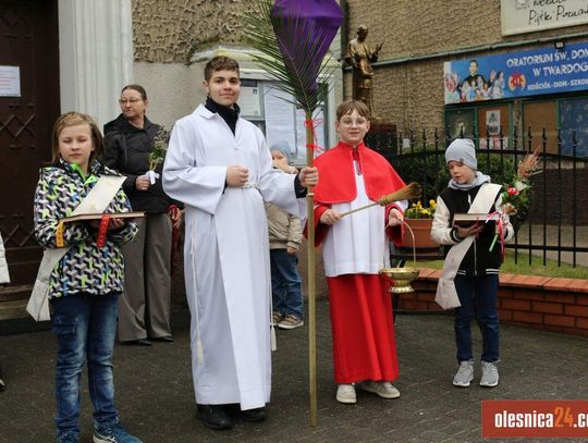 Procesja Niedzieli Palmowej  w Twardogórze