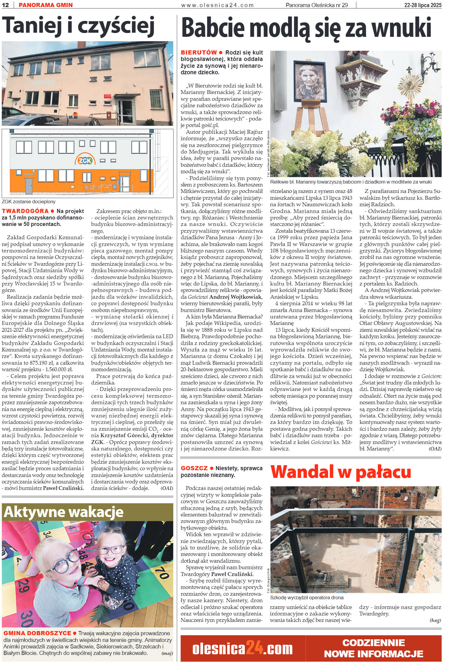 Panorama Oleśnicka nr 29 z 22 lipca 2025 - strona 12