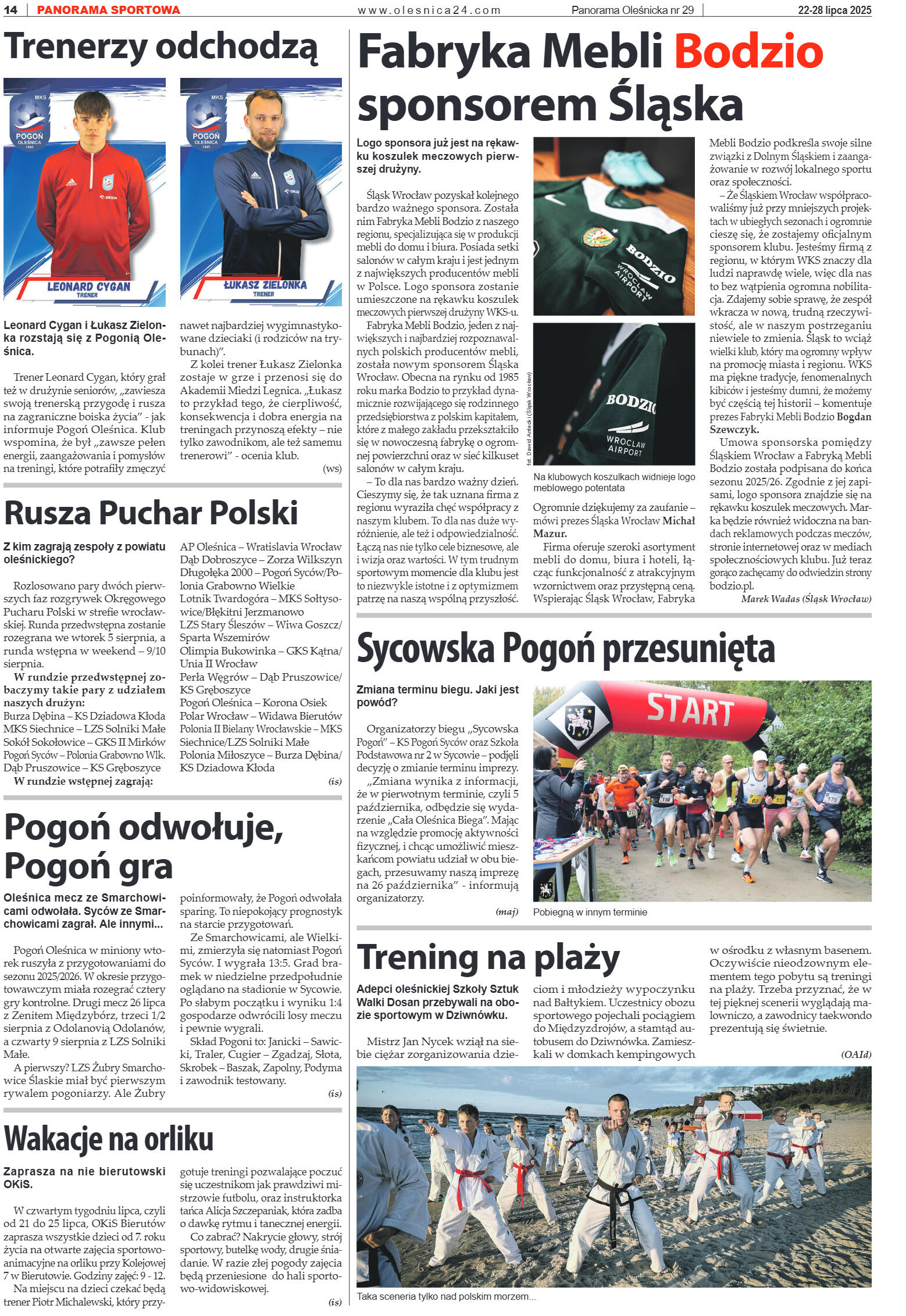 Panorama Oleśnicka nr 29 z 22 lipca 2025 - strona 14