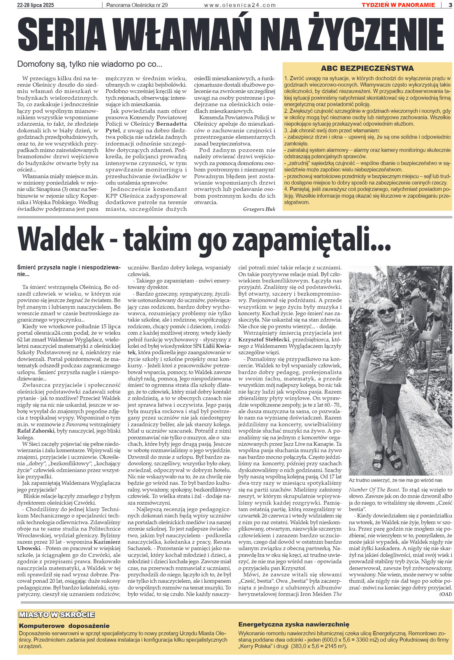 Panorama Oleśnicka nr 29 z 22 lipca 2025 - strona 3