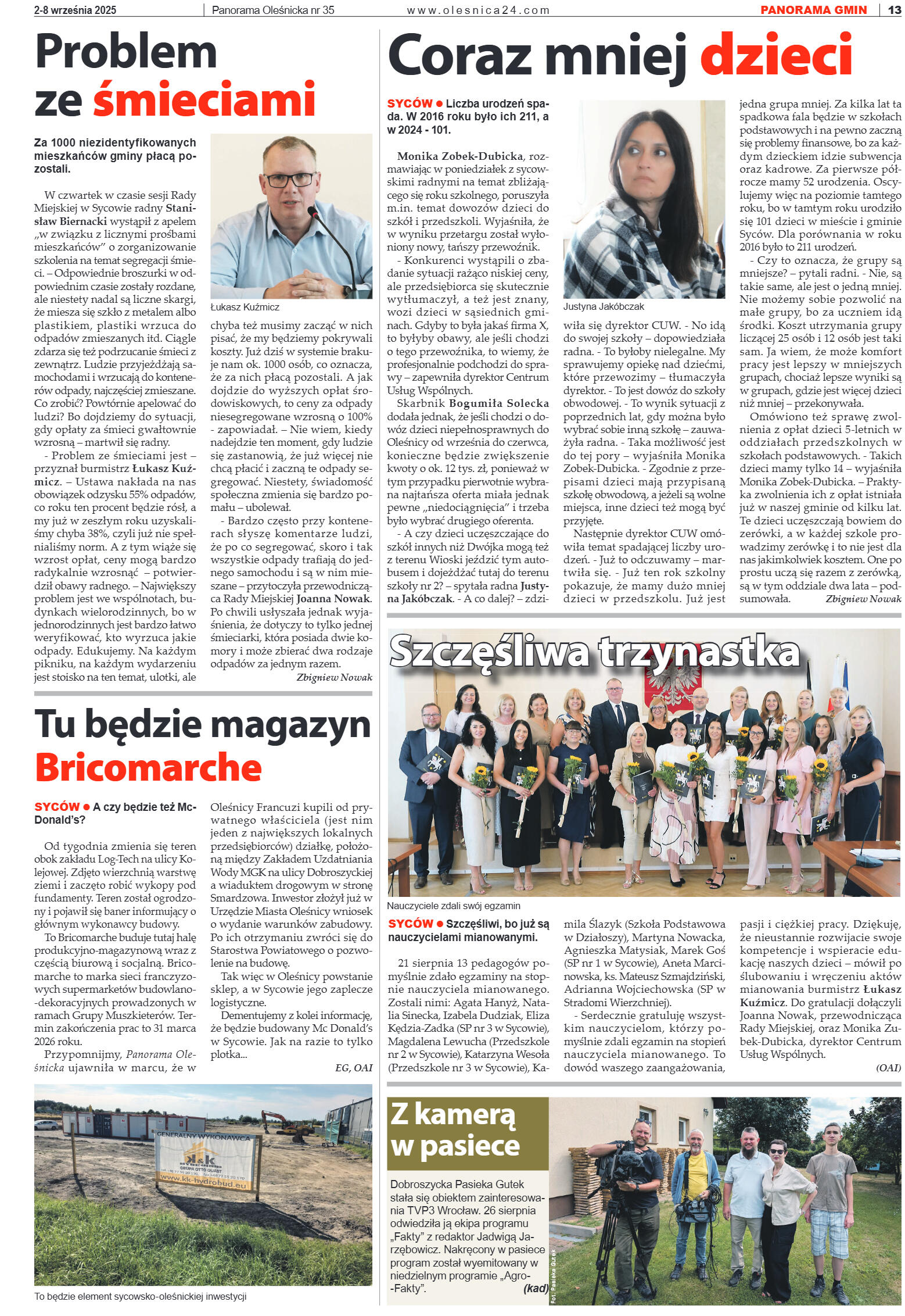 Panorama Oleśnicka nr 35 z 2 września 2025 - strona 13