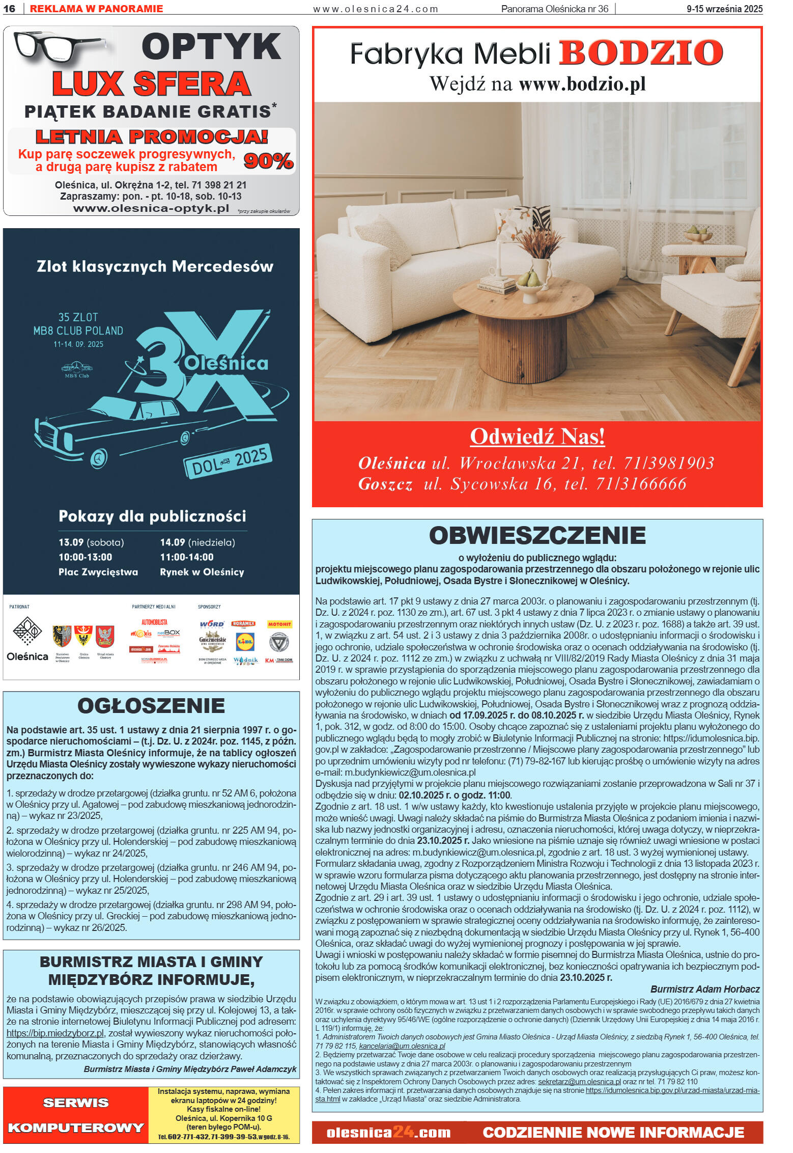 Panorama Oleśnicka nr 36 z 9 września 2025 - strona 16