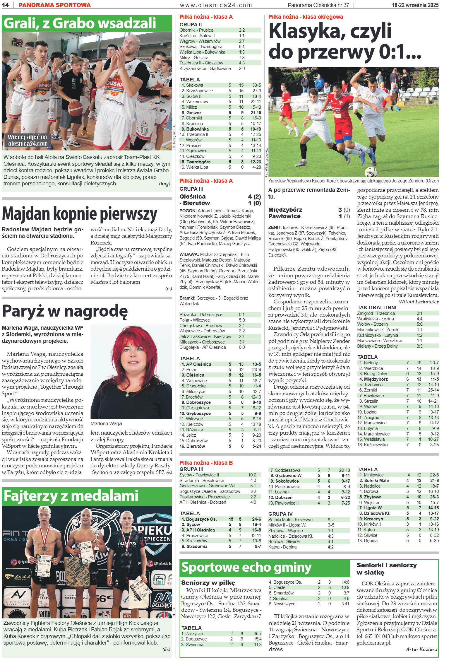 Panorama Oleśnicka nr 37 z 16 września 2025 - strona 14