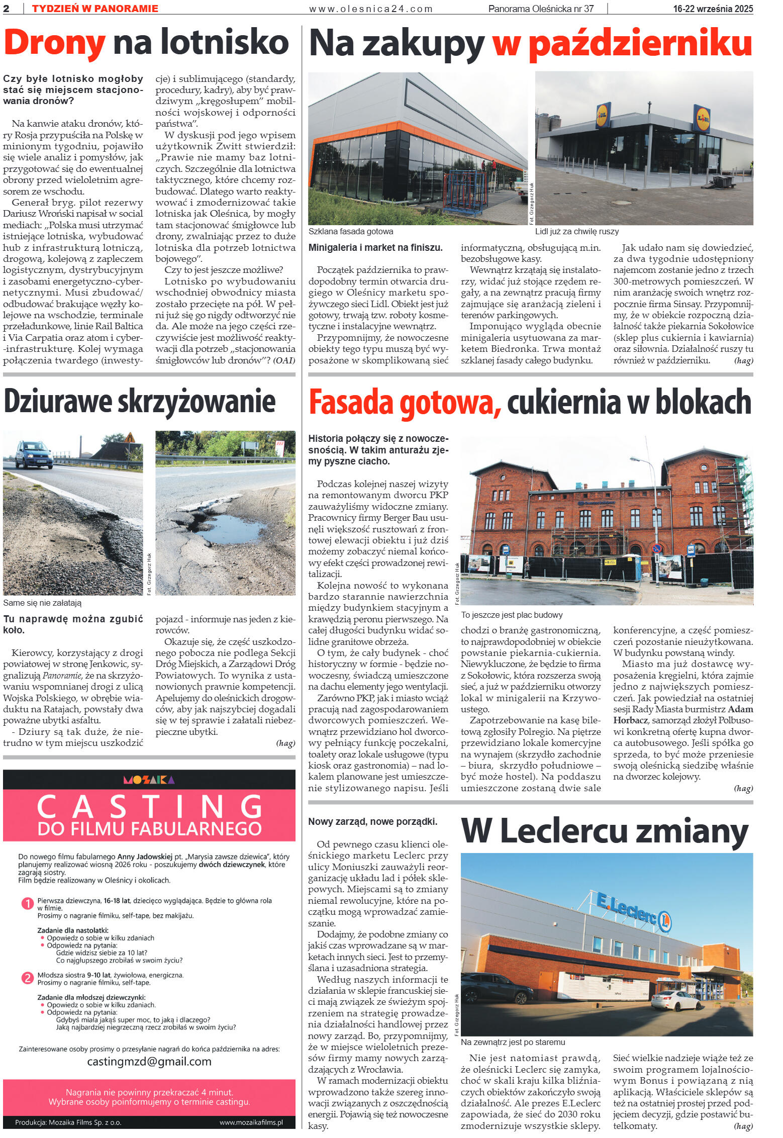 Panorama Oleśnicka nr 37 z 16 września 2025 - strona 2