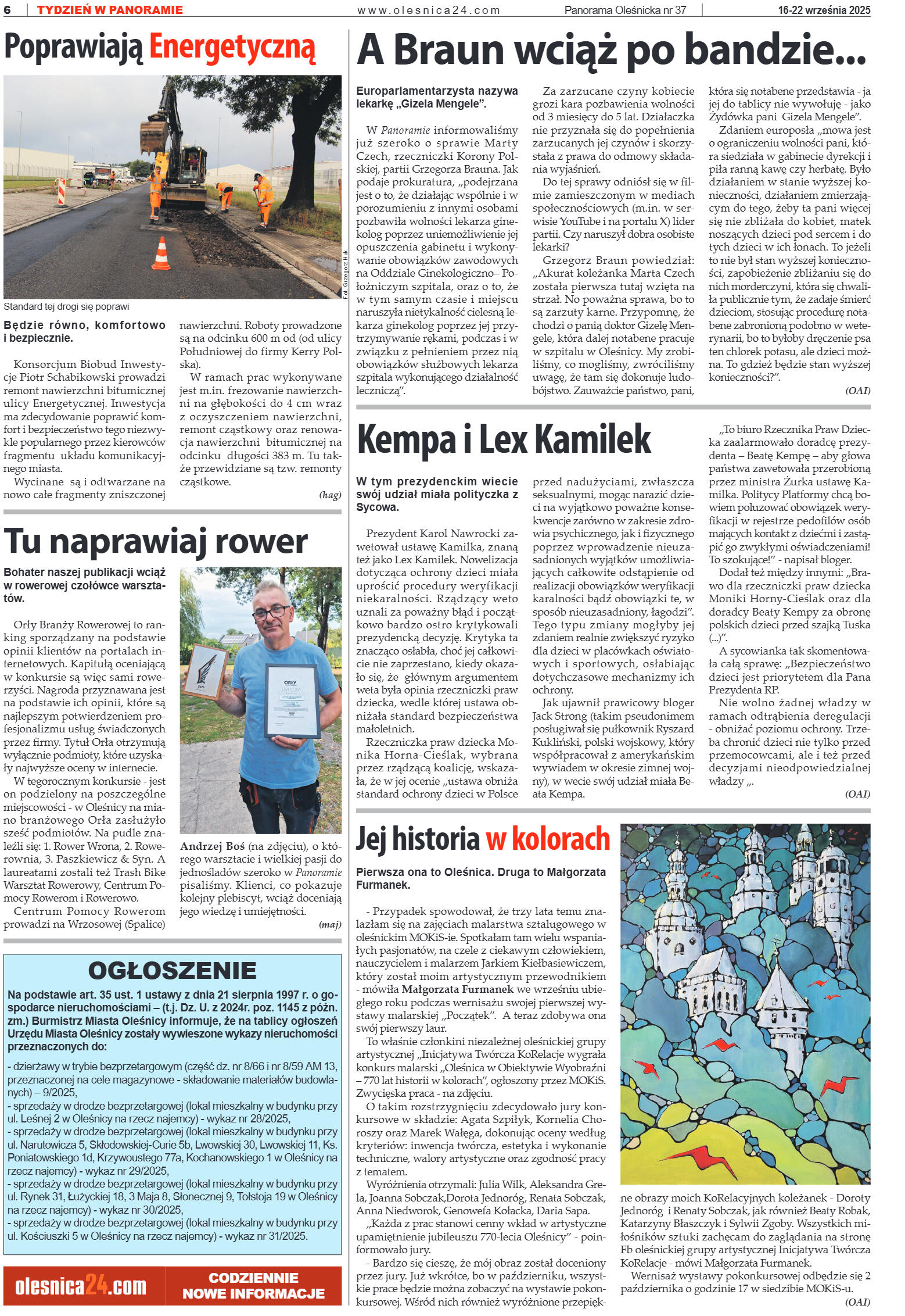 Panorama Oleśnicka nr 37 z 16 września 2025 - strona 6