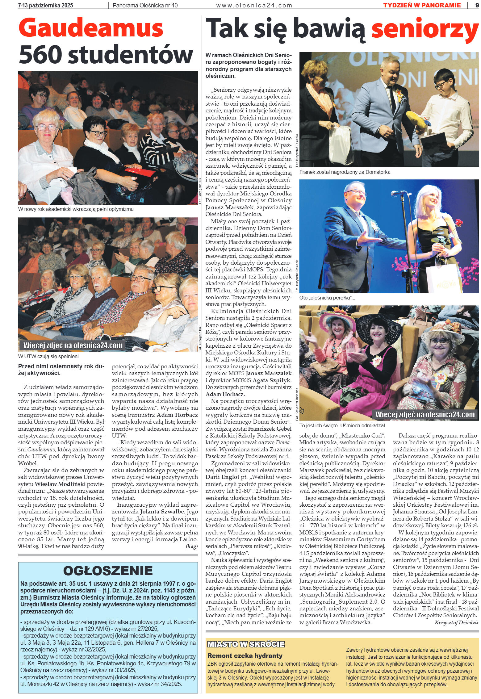 Panorama Oleśnicka nr 40 z 7 października 2025 - strona 9