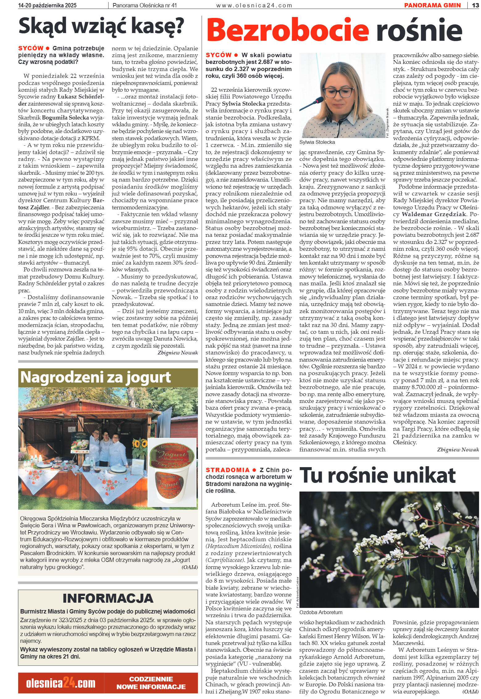 Panorama Oleśnicka nr 41 z 14 października 2025 - strona 13