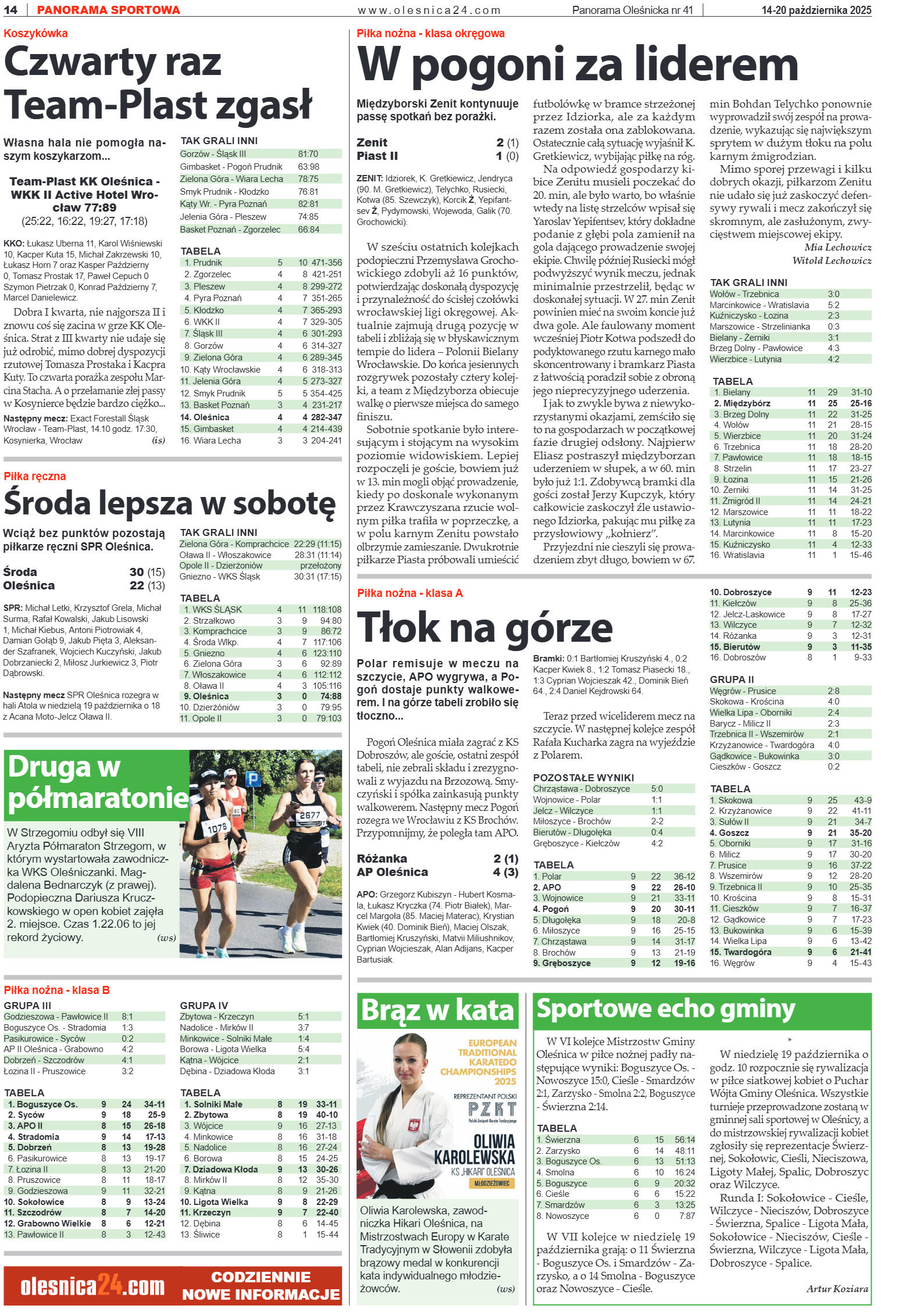 Panorama Oleśnicka nr 41 z 14 października 2025 - strona 14
