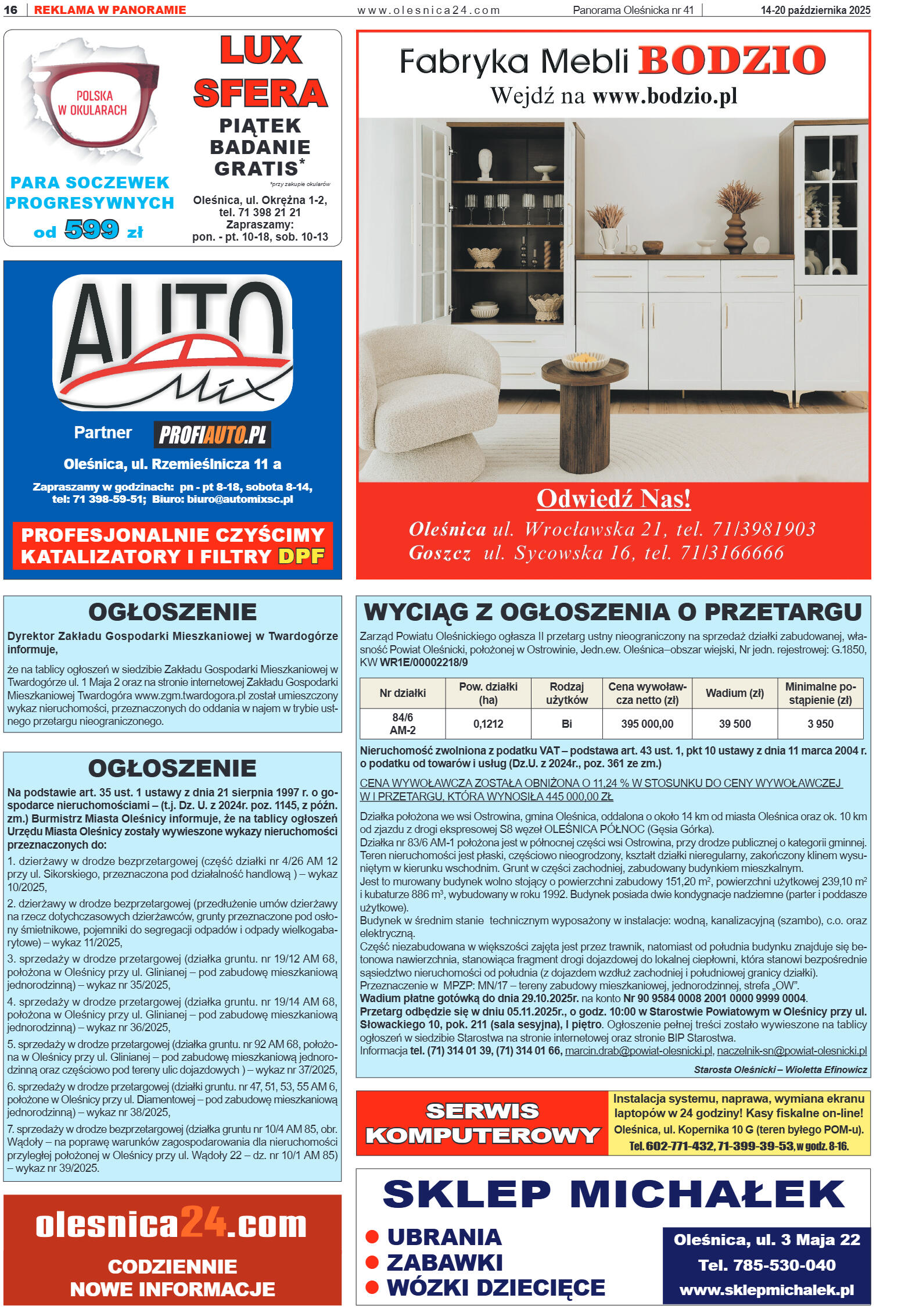 Panorama Oleśnicka nr 41 z 14 października 2025 - strona 16