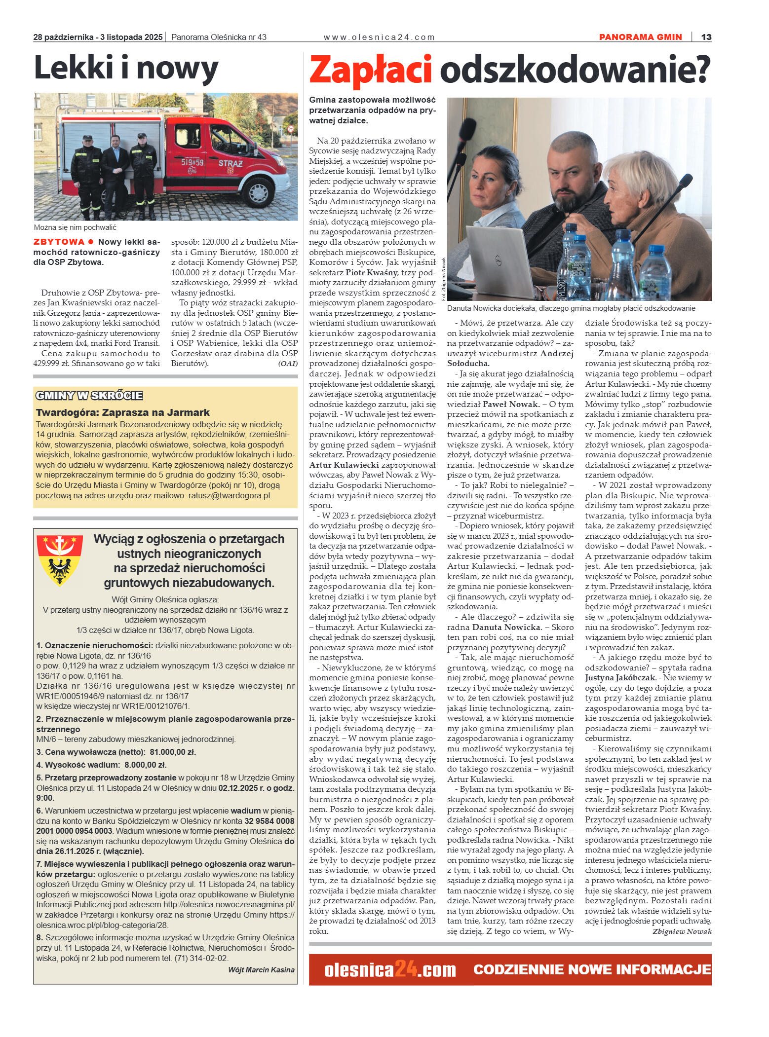 Panorama Oleśnicka nr 43 z 28 października 2025 - strona 13