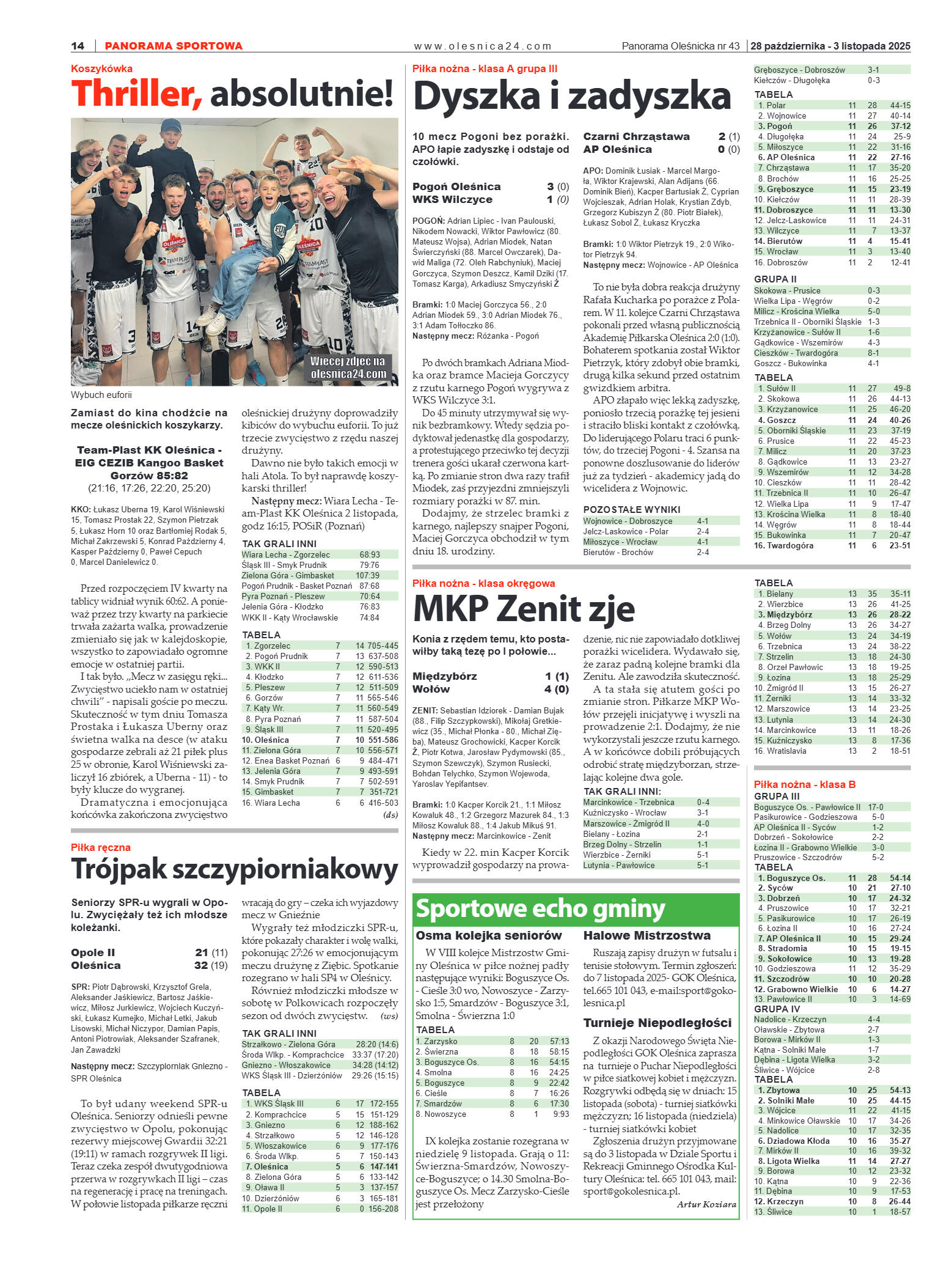 Panorama Oleśnicka nr 43 z 28 października 2025 - strona 14
