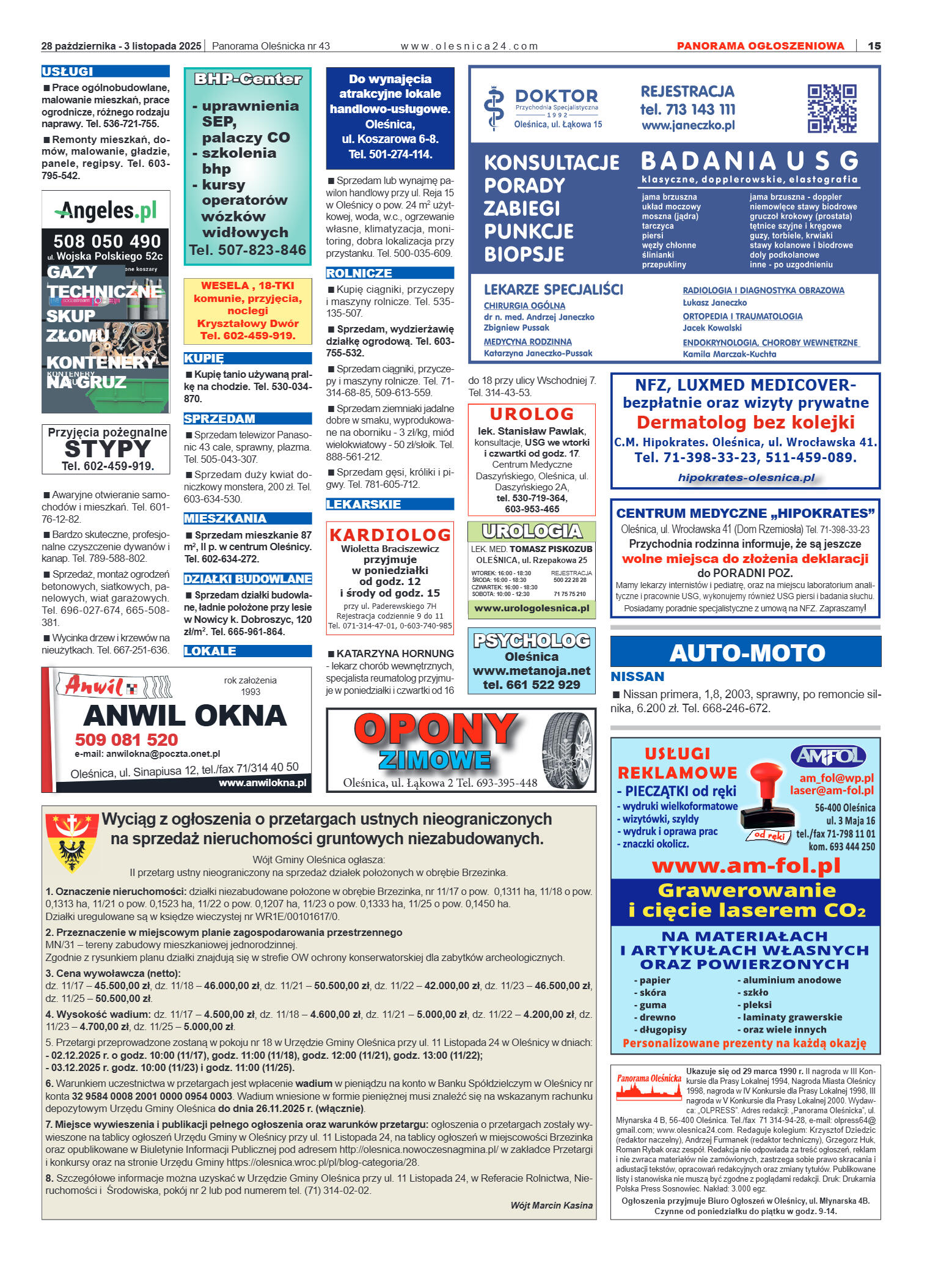 Panorama Oleśnicka nr 43 z 28 października 2025 - strona 15