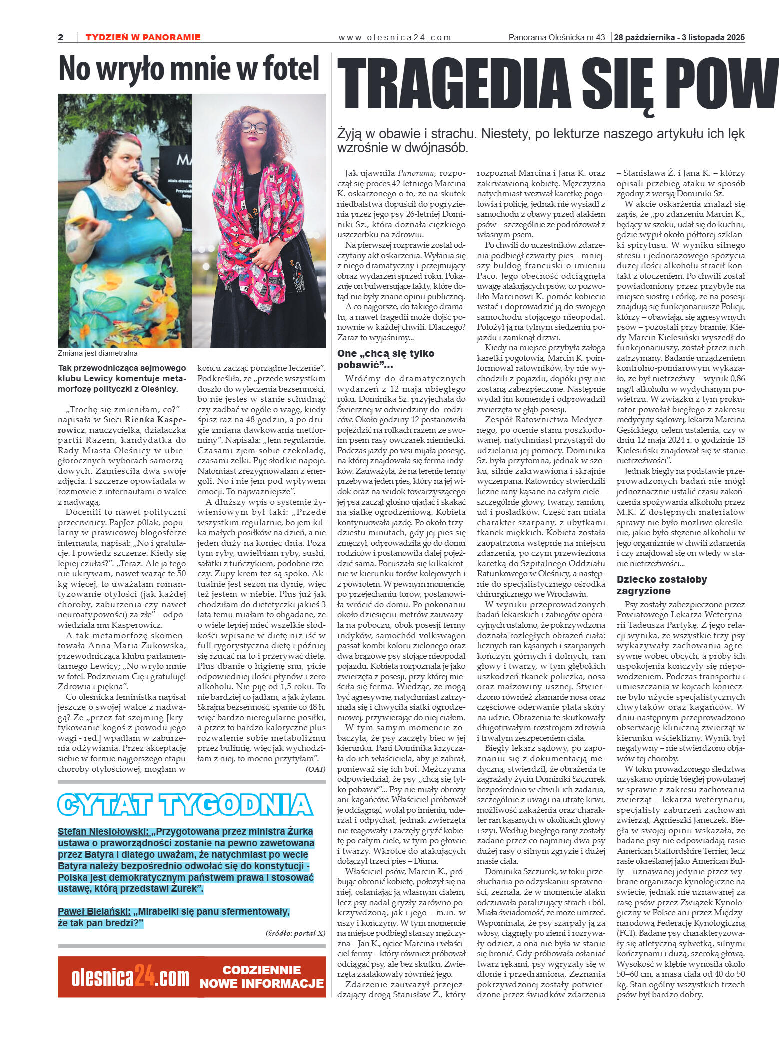 Panorama Oleśnicka nr 43 z 28 października 2025 - strona 2