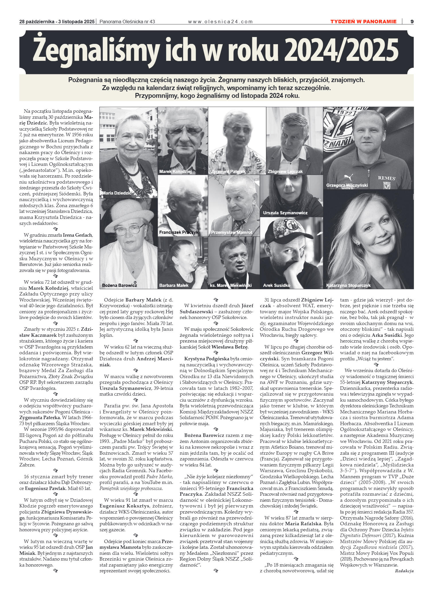 Panorama Oleśnicka nr 43 z 28 października 2025 - strona 9