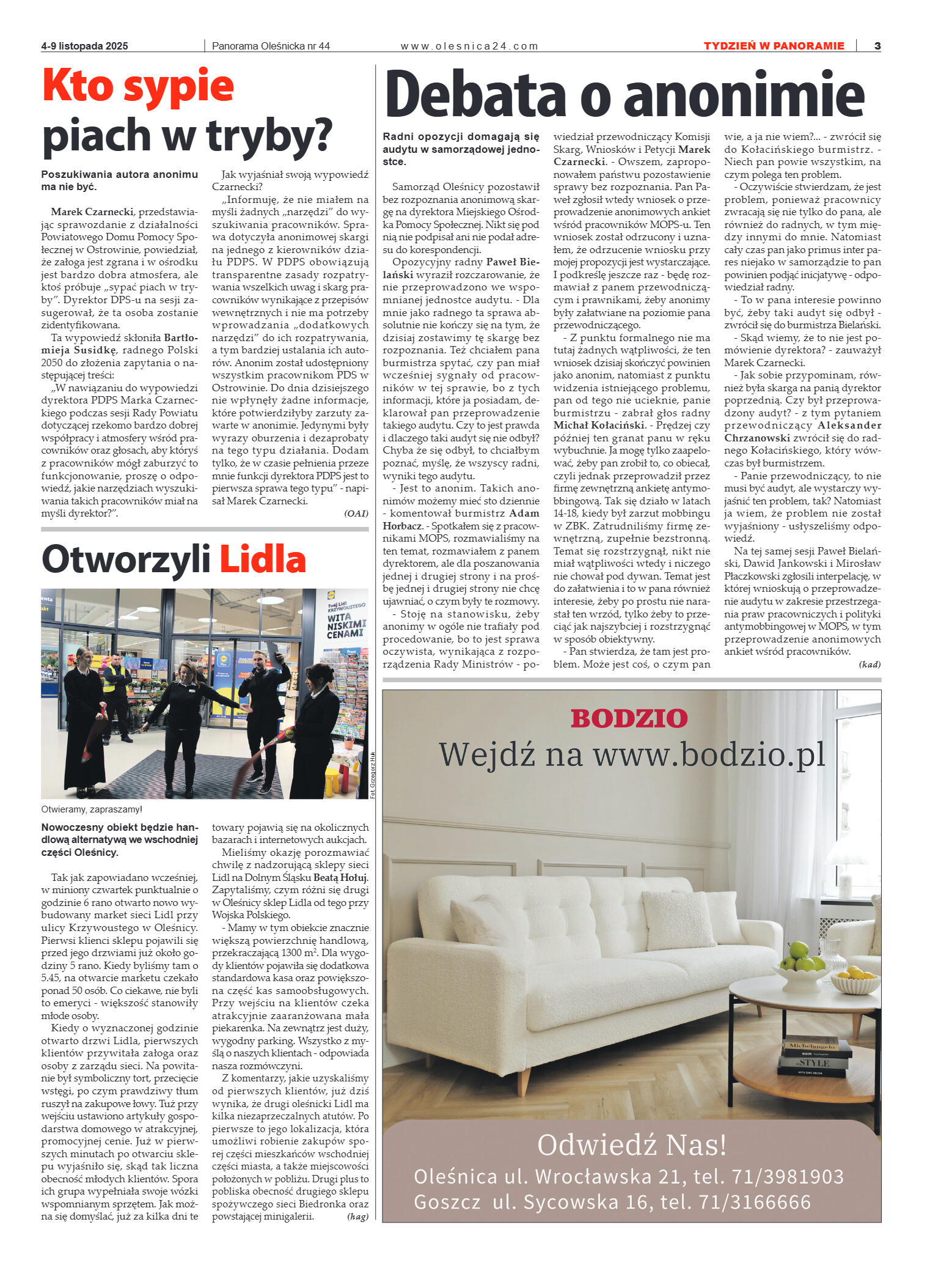 Panorama Oleśnicka nr 44 z 4 listopada 2025 - strona 3