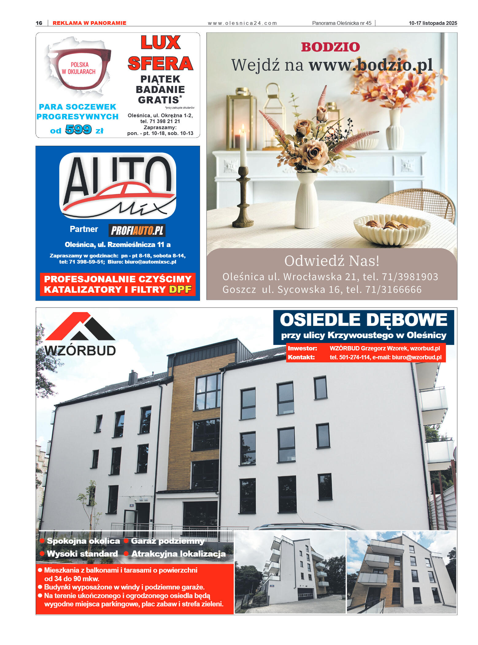 Panorama Oleśnicka nr 45 z 1 listopada 2025 - strona 16