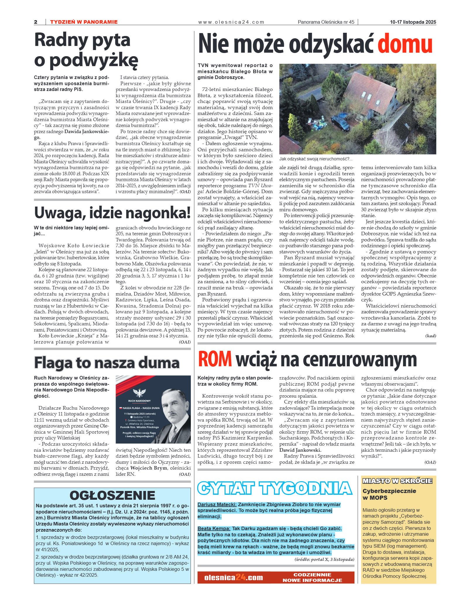 Panorama Oleśnicka nr 45 z 1 listopada 2025 - strona 2