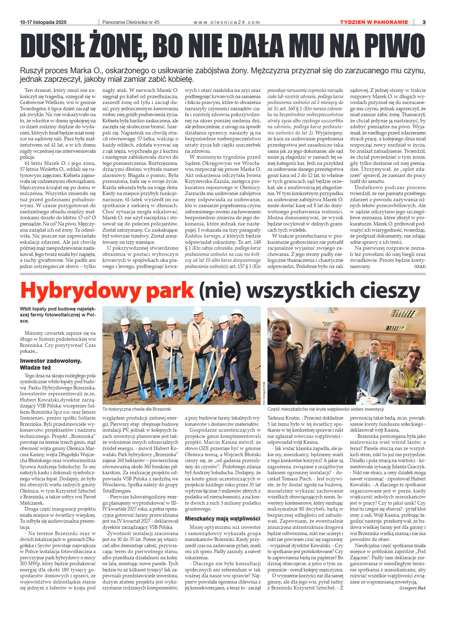 Panorama Oleśnicka nr 45 z 1 listopada 2025 - strona 3