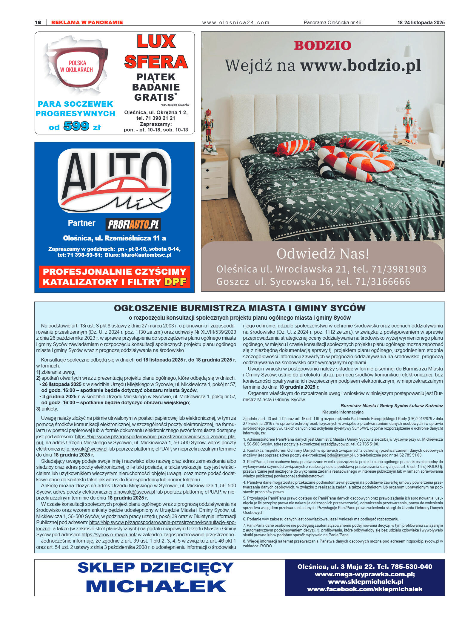 Panorama Oleśnicka nr 46 z 18 listopada 2025 - strona 16