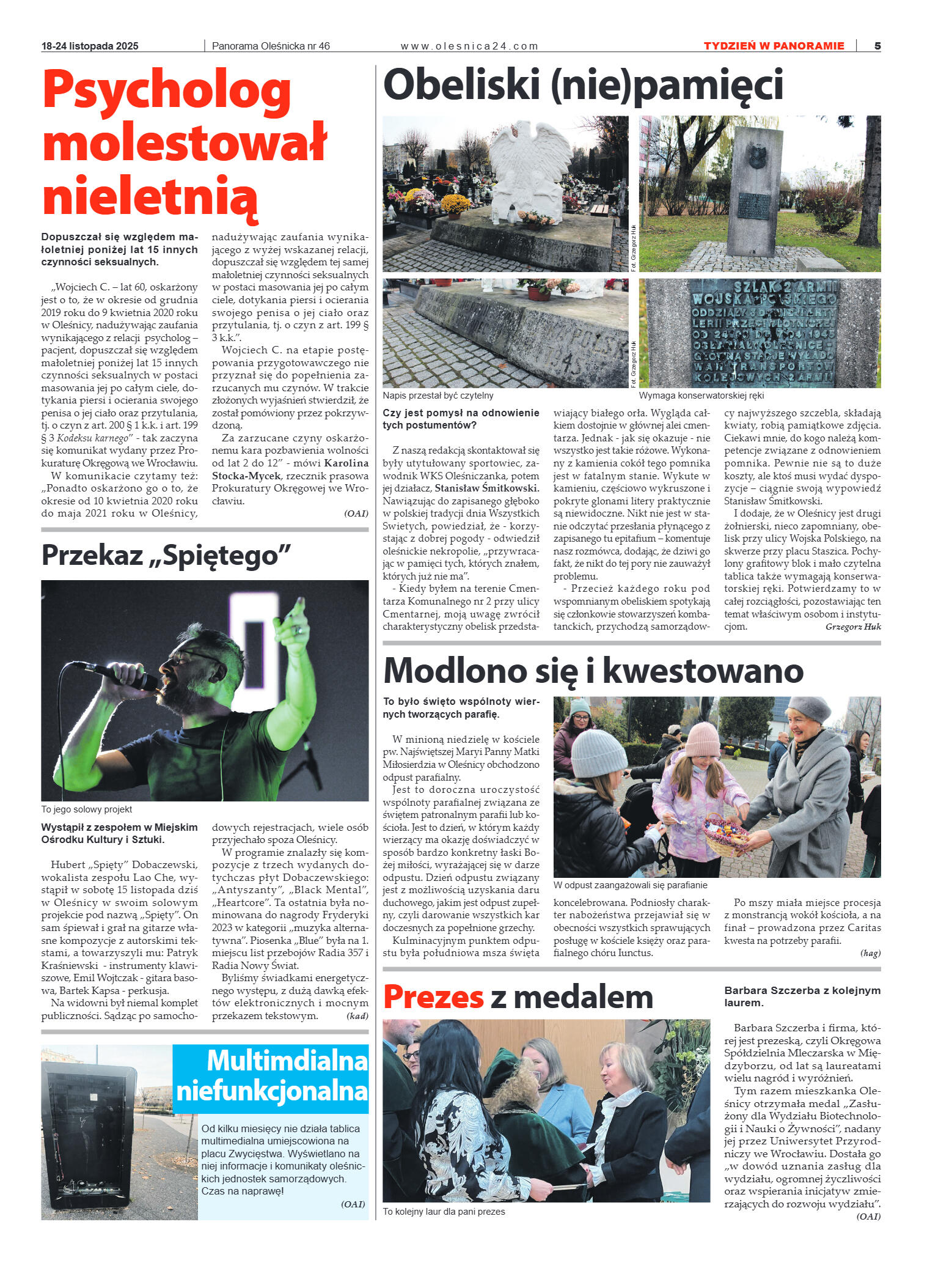 Panorama Oleśnicka nr 46 z 18 listopada 2025 - strona 5