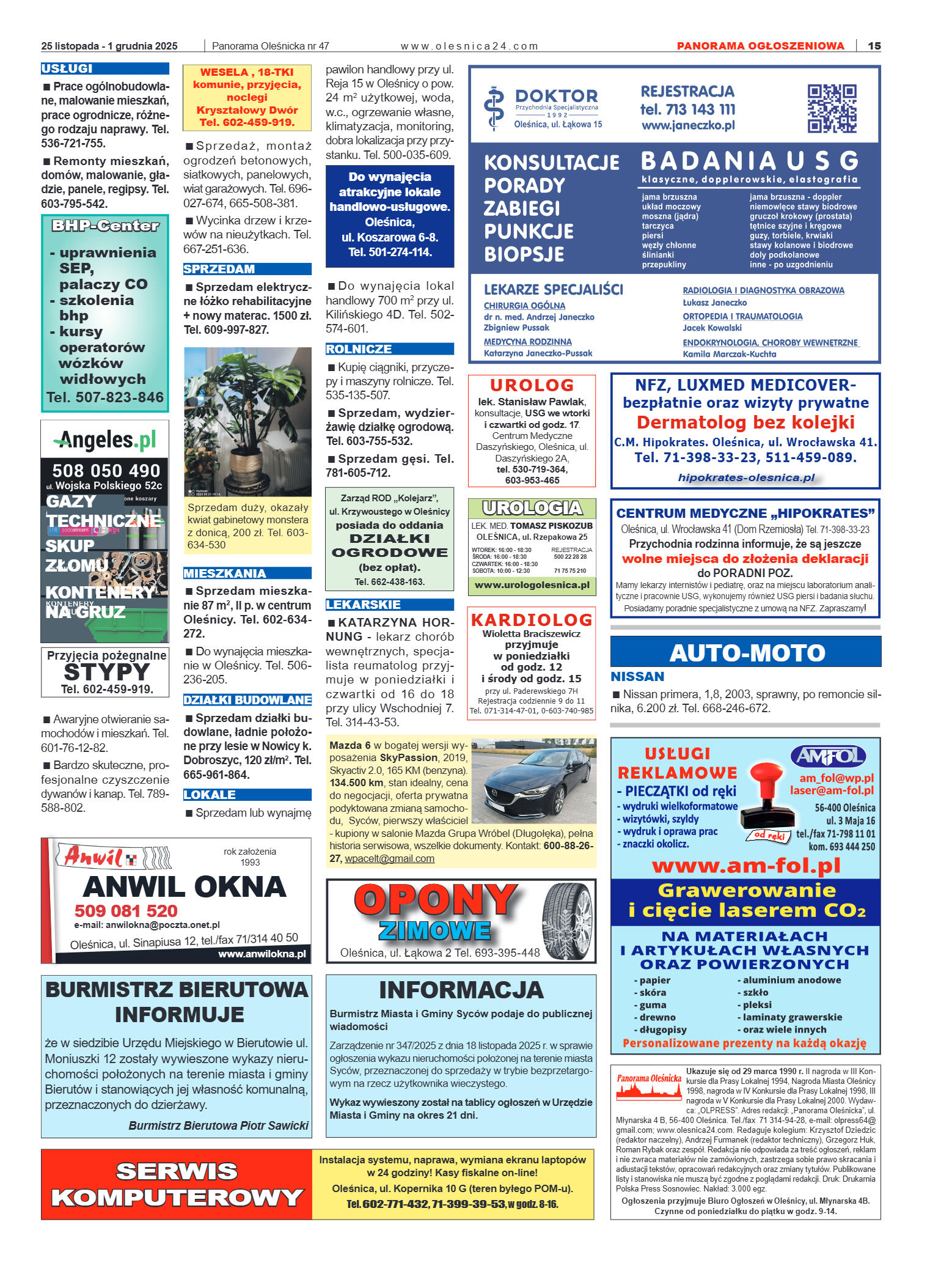 Panorama Oleśnicka nr 47 z 25 listopada 2025 - strona 15
