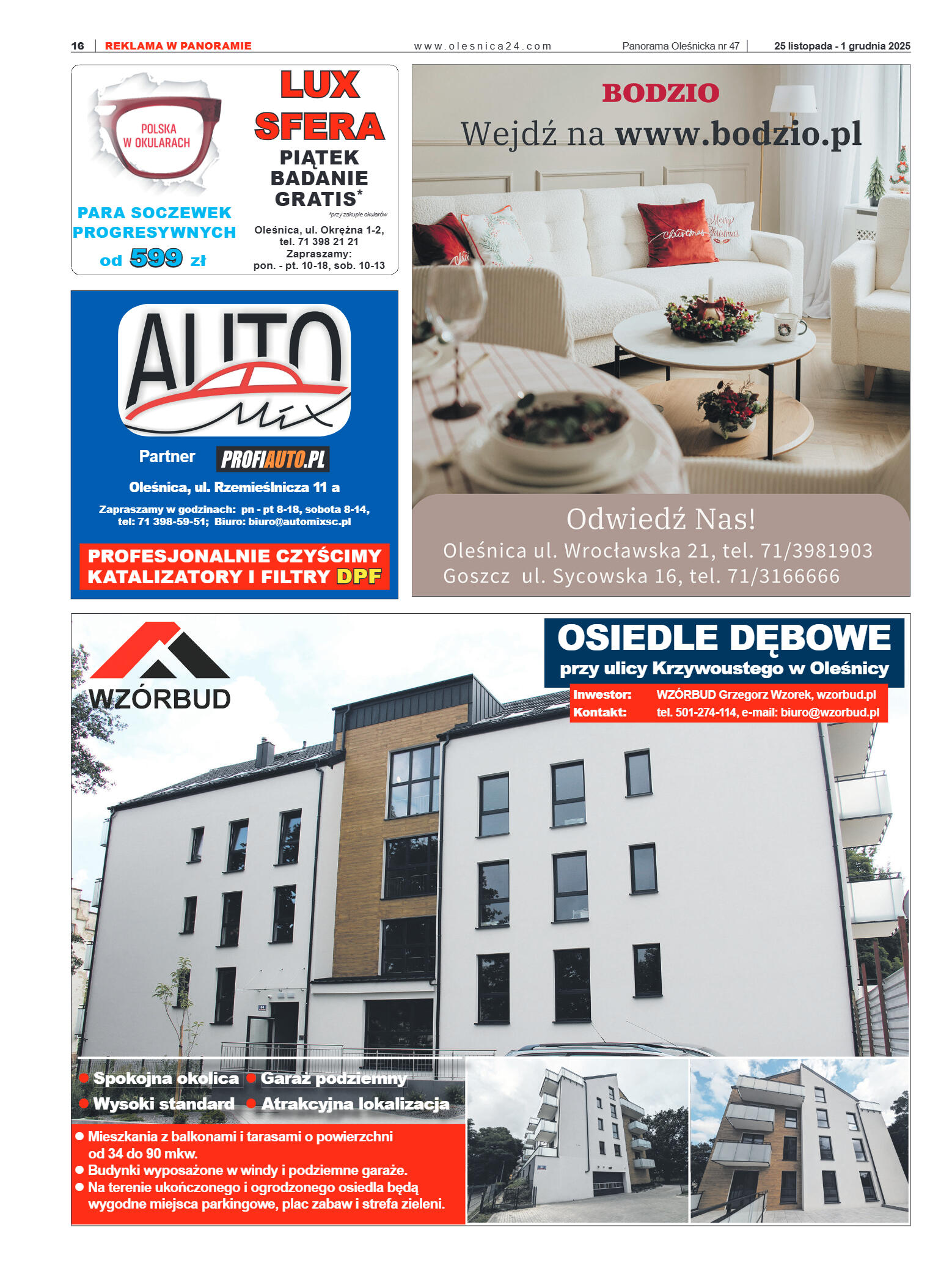Panorama Oleśnicka nr 47 z 25 listopada 2025 - strona 16