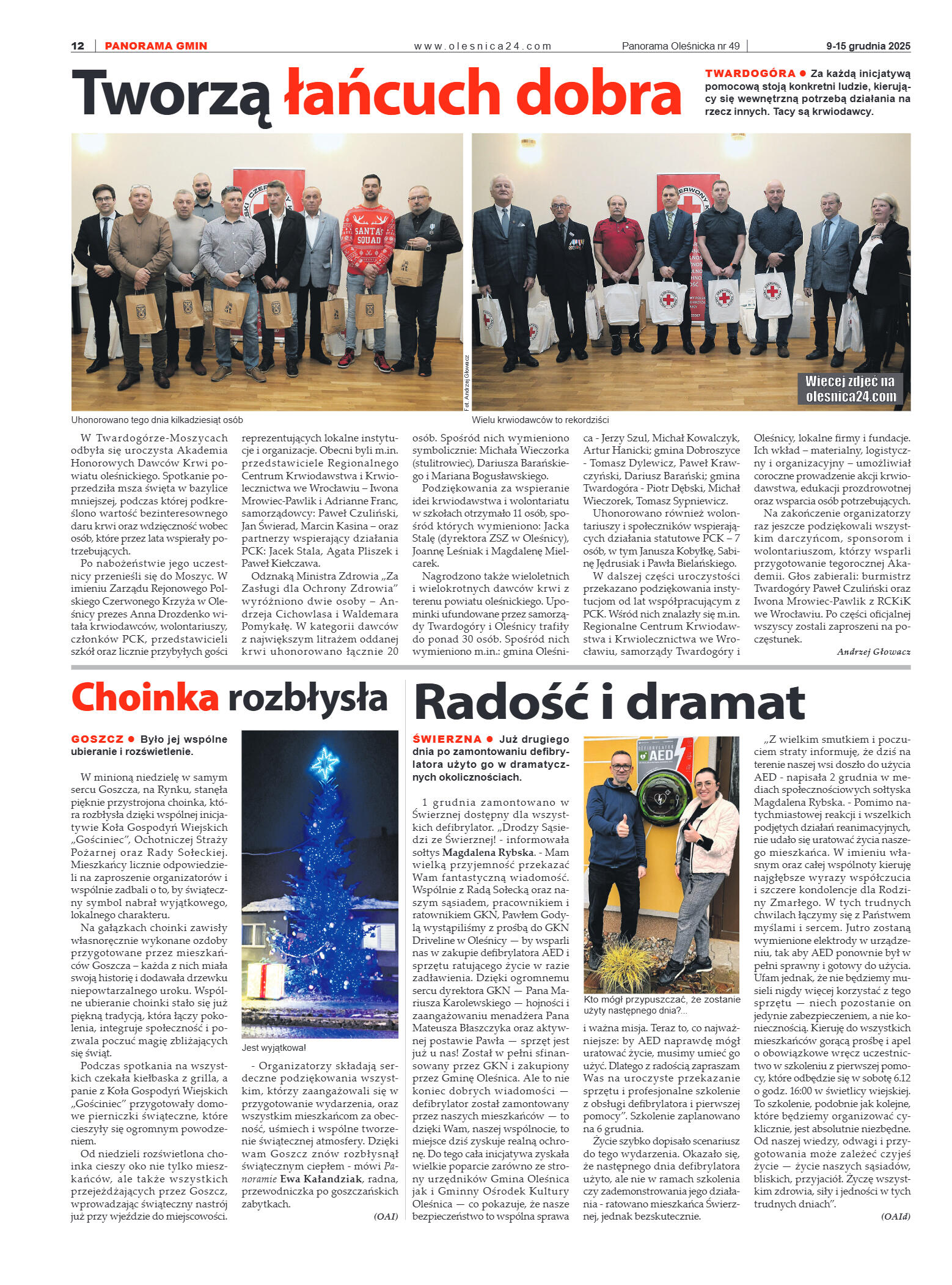 Panorama Oleśnicka nr 49 z 9 grudnia 2025 - strona 12