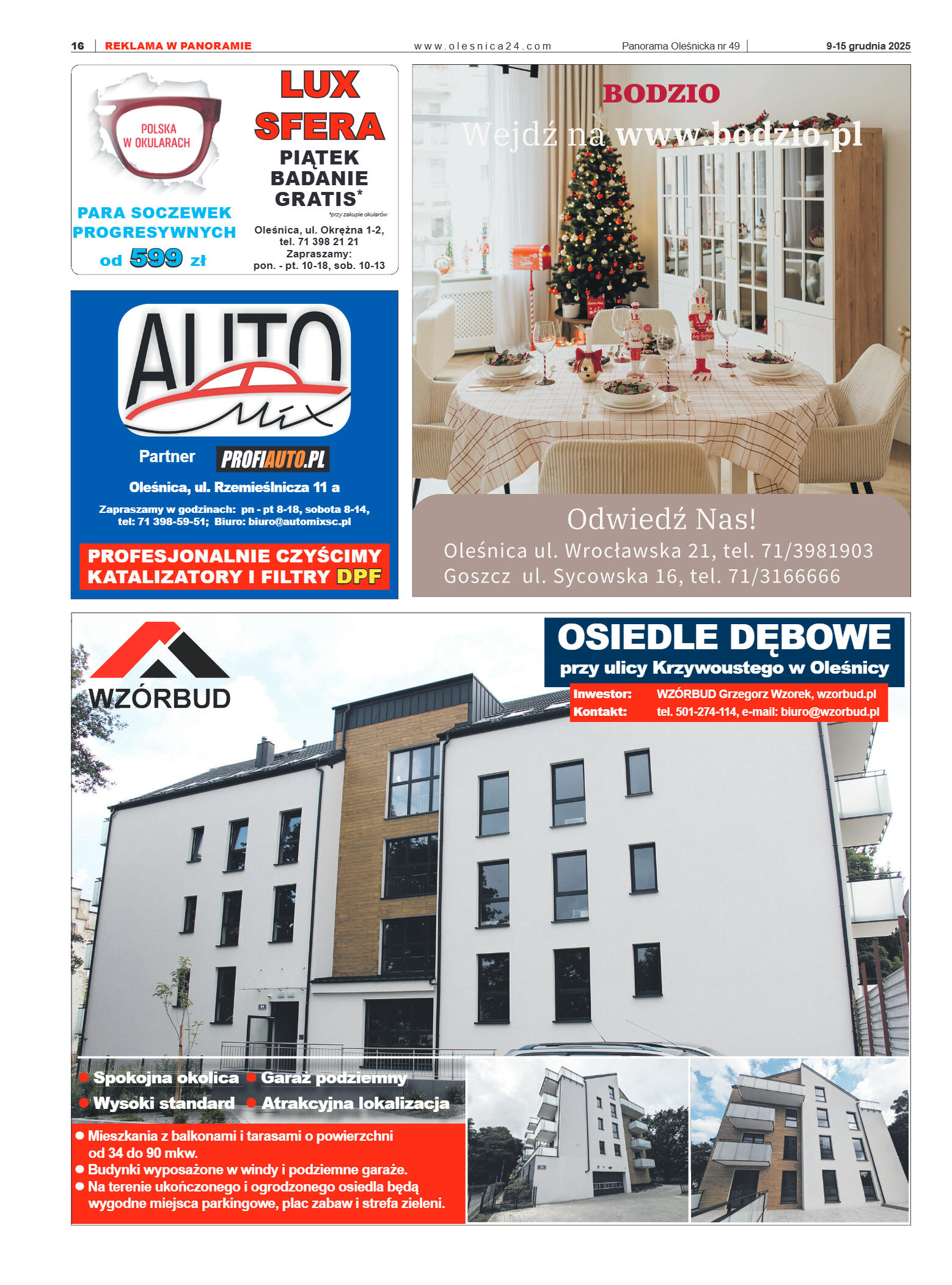 Panorama Oleśnicka nr 49 z 9 grudnia 2025 - strona 16