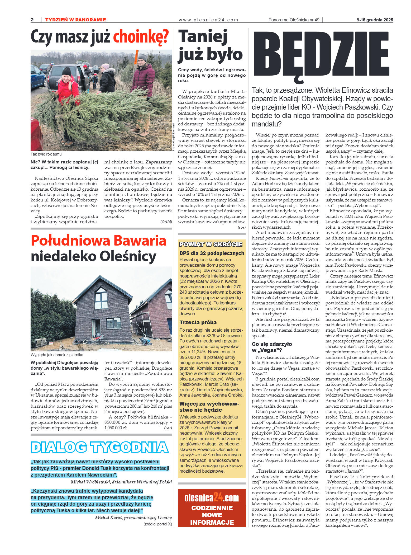 Panorama Oleśnicka nr 49 z 9 grudnia 2025 - strona 2