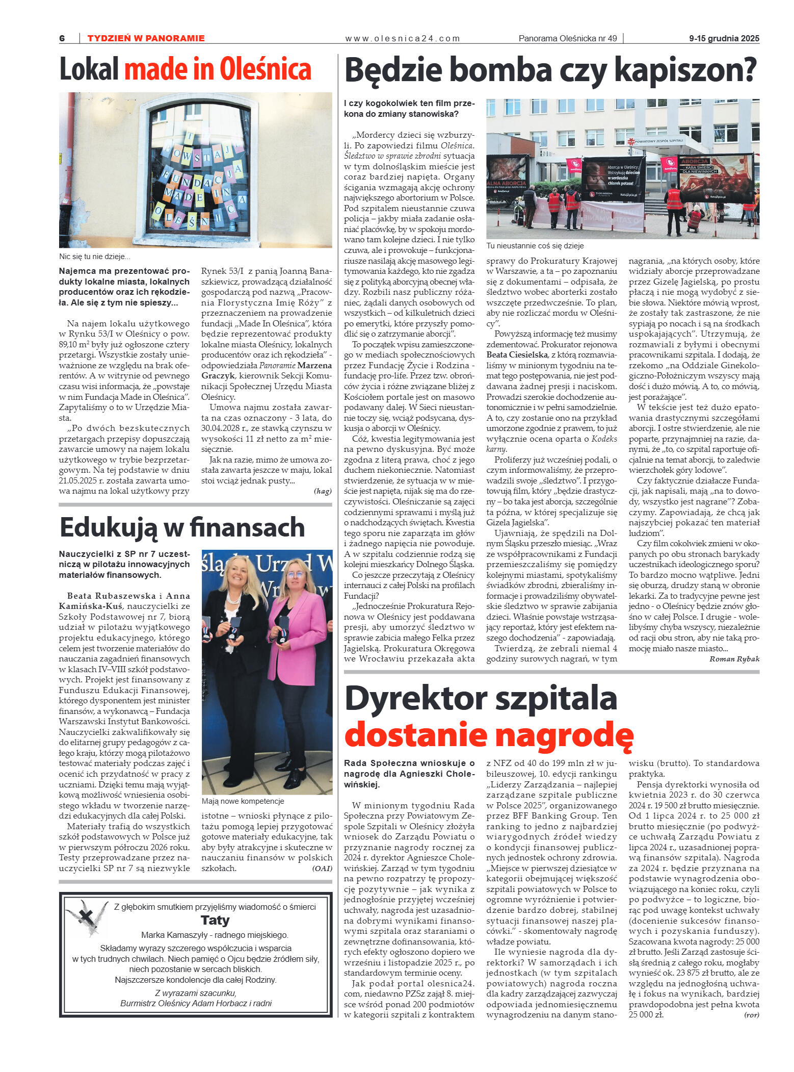 Panorama Oleśnicka nr 49 z 9 grudnia 2025 - strona 6
