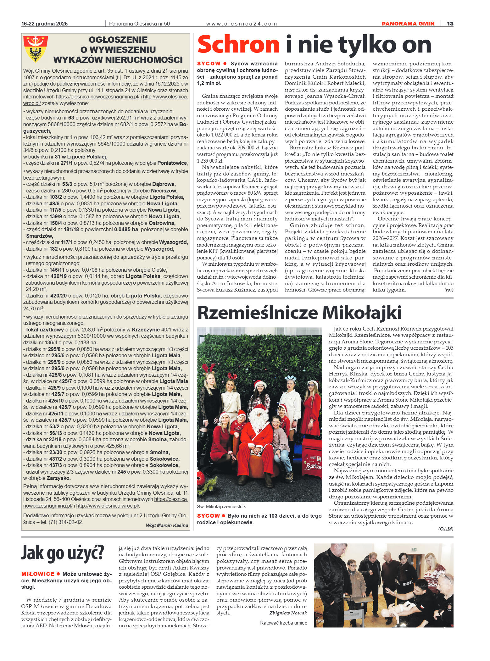 Panorama Oleśnicka nr 50 z 16 grudnia 2025 - strona 13