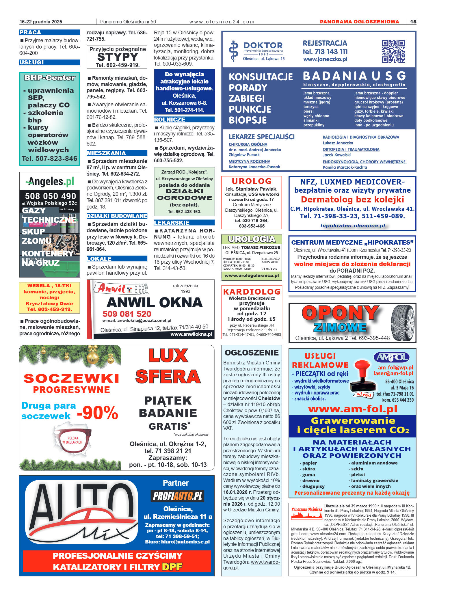 Panorama Oleśnicka nr 50 z 16 grudnia 2025 - strona 15