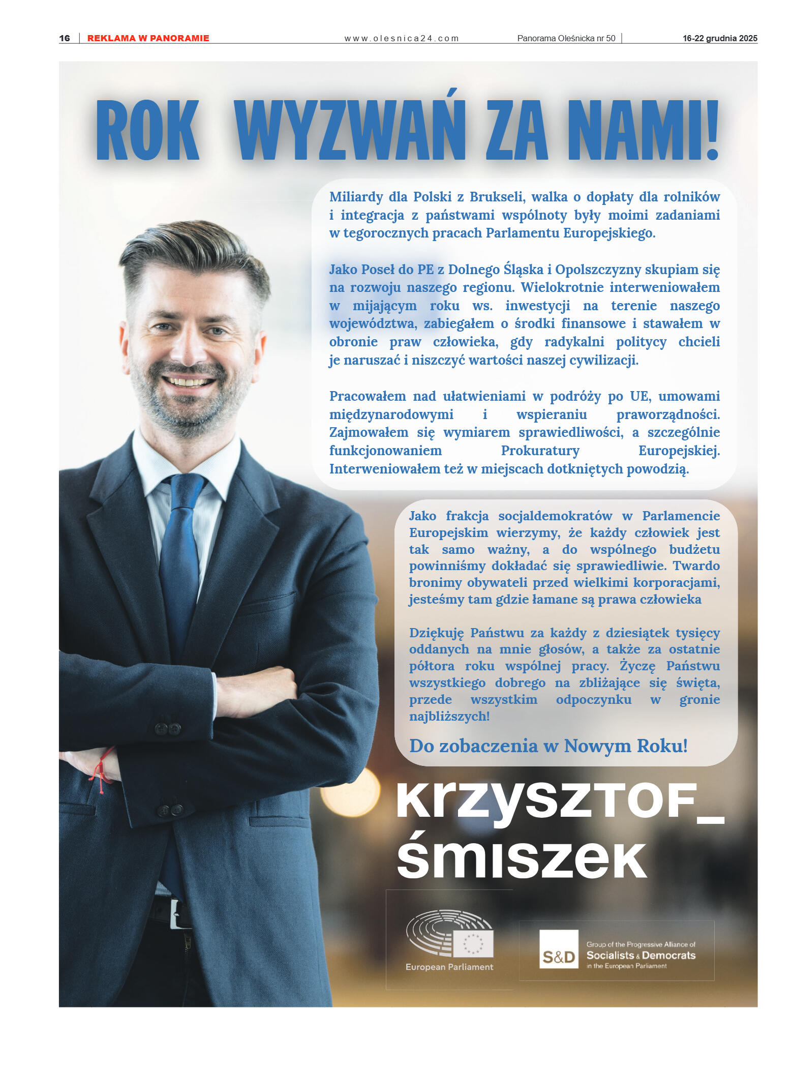 Panorama Oleśnicka nr 50 z 16 grudnia 2025 - strona 16