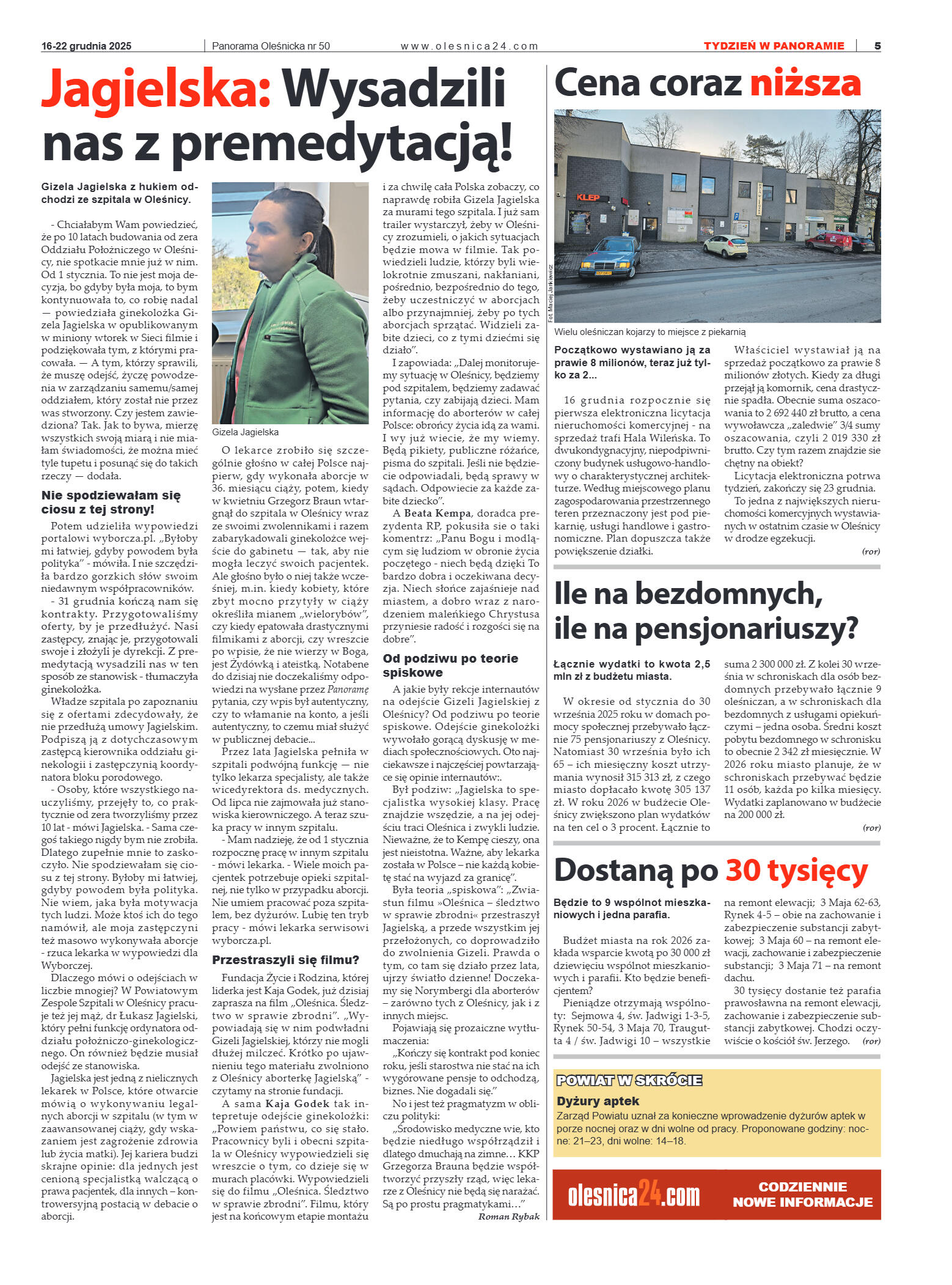 Panorama Oleśnicka nr 50 z 16 grudnia 2025 - strona 5