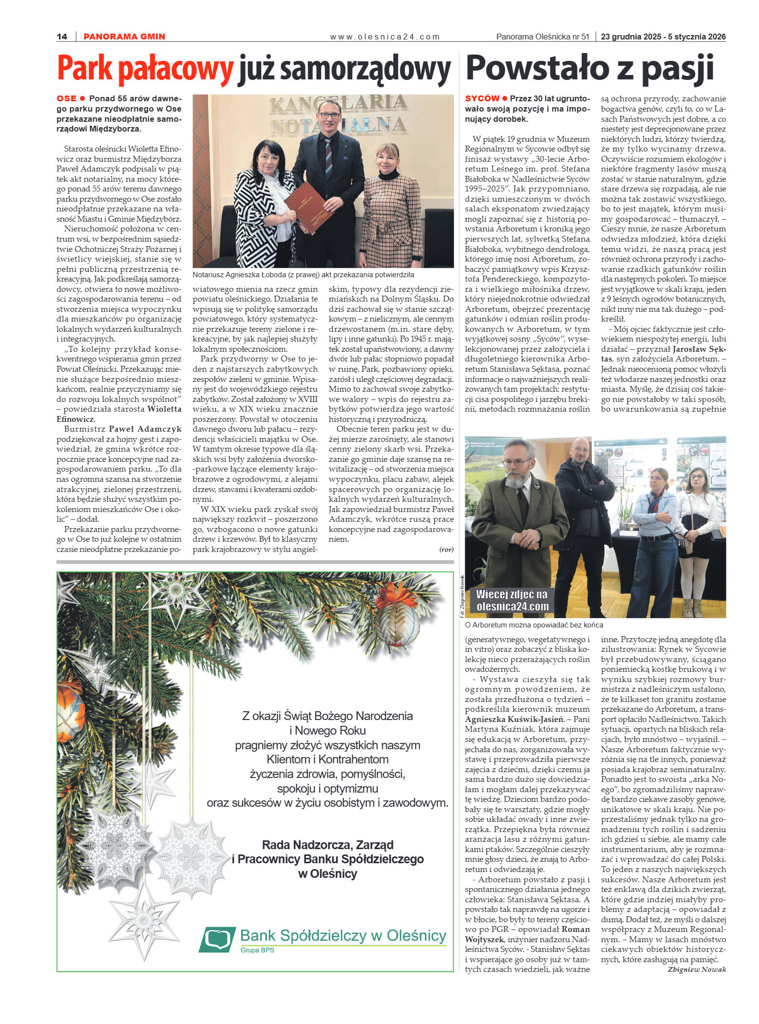 Panorama Oleśnicka nr 51 z 23 grudnia 2025 - strona 14