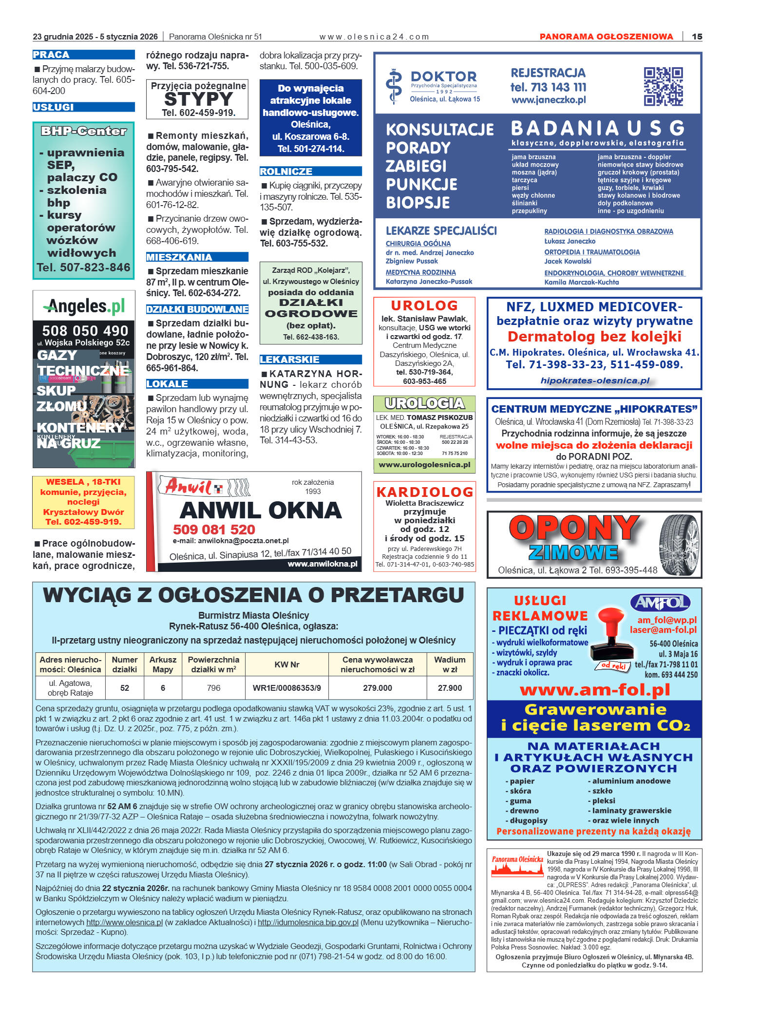 Panorama Oleśnicka nr 51 z 23 grudnia 2025 - strona 15